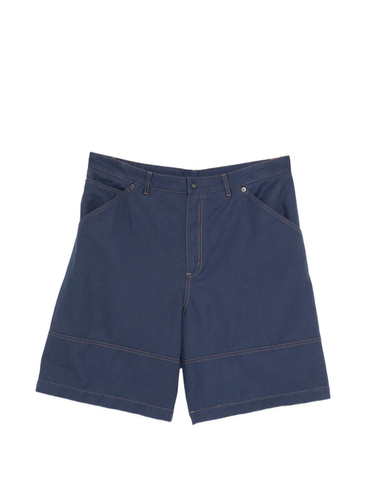 contrast-stitching cargo shorts