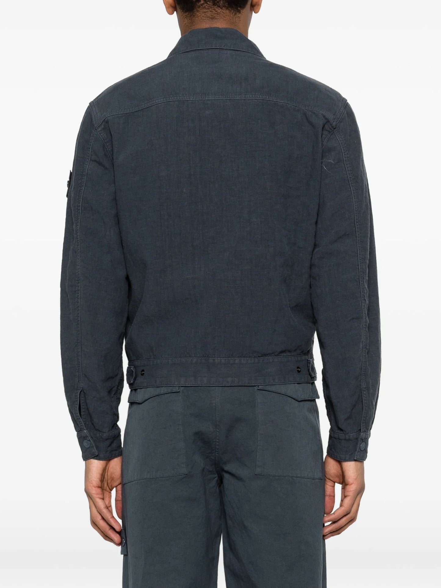 buttoned flap-pocket jacket