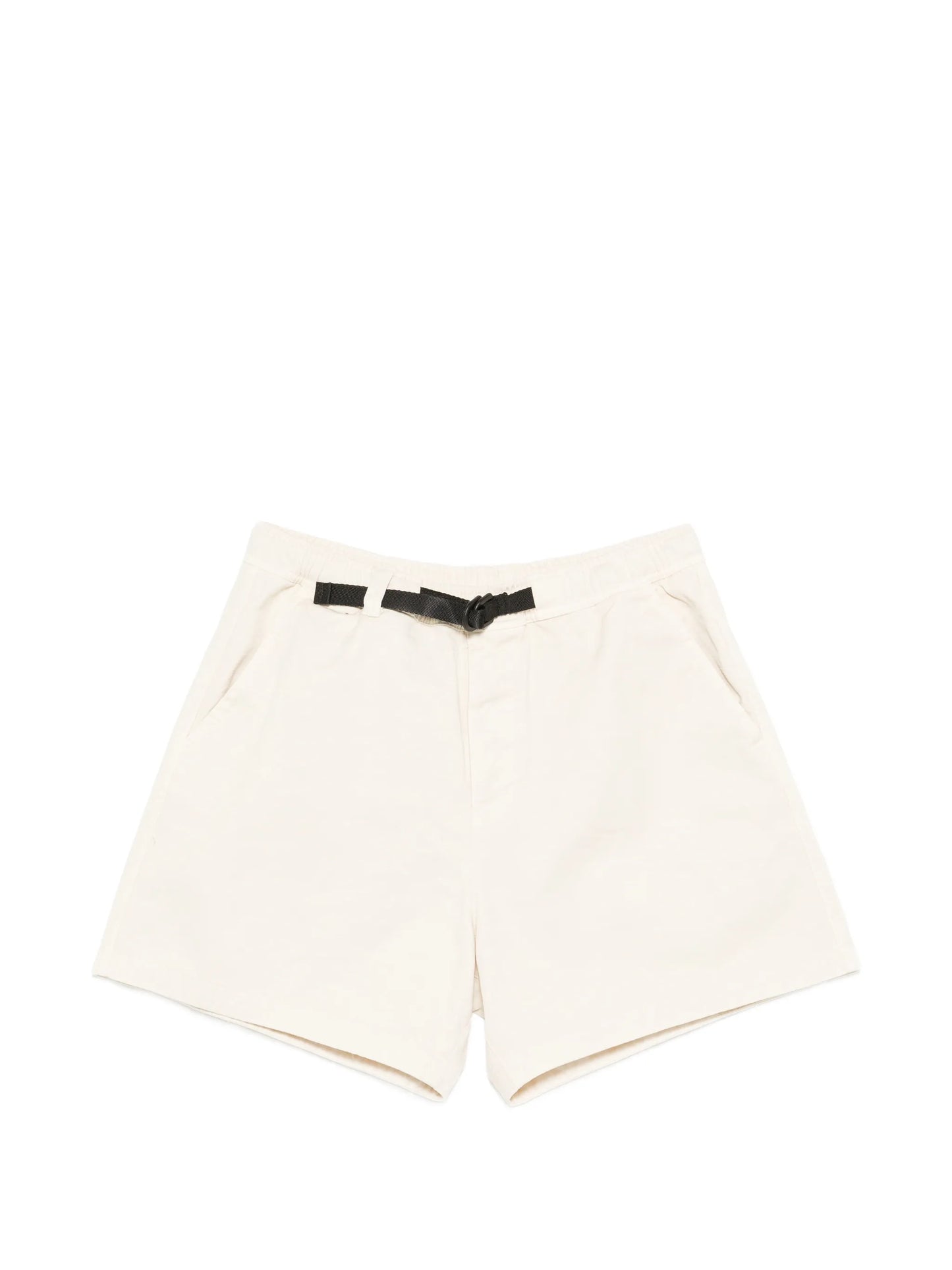 belted elasticated-waistband shorts