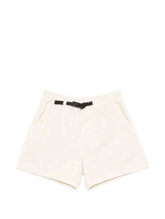 belted elasticated-waistband shorts