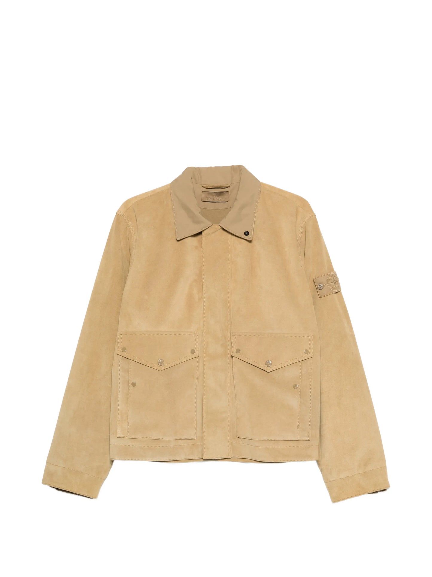 Compass logo suede jacket