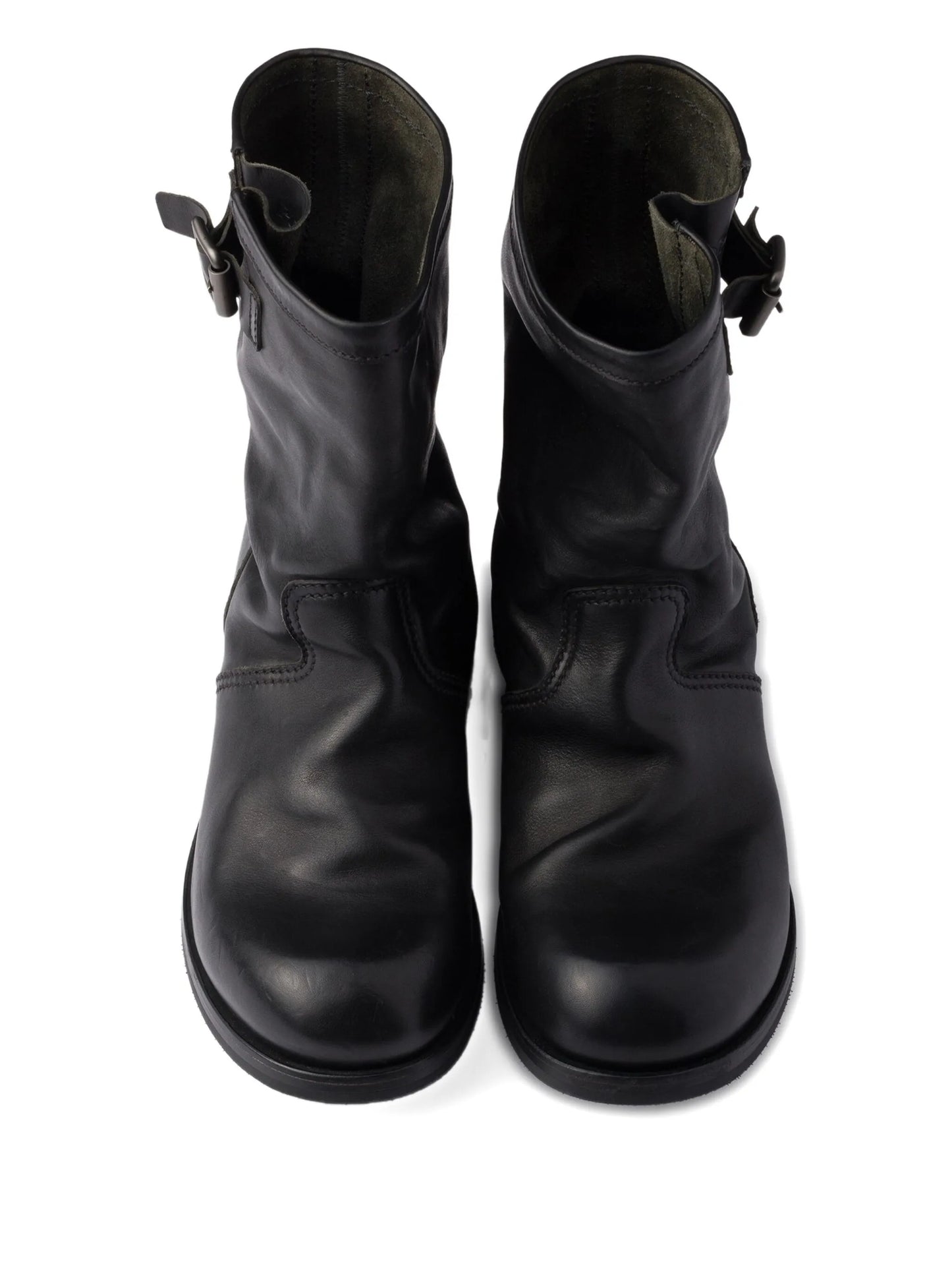40mm leather buckle boots