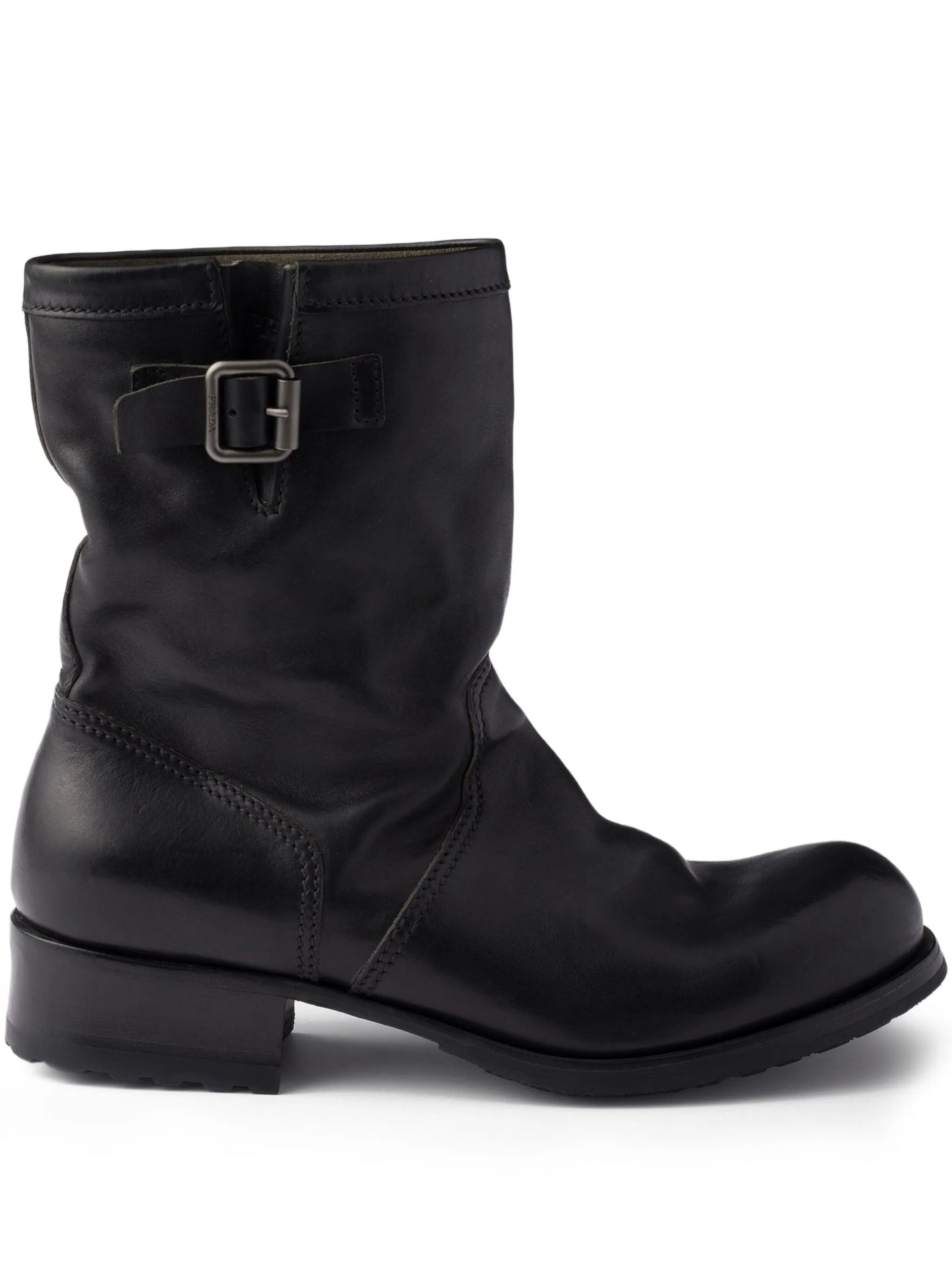 40mm leather buckle boots
