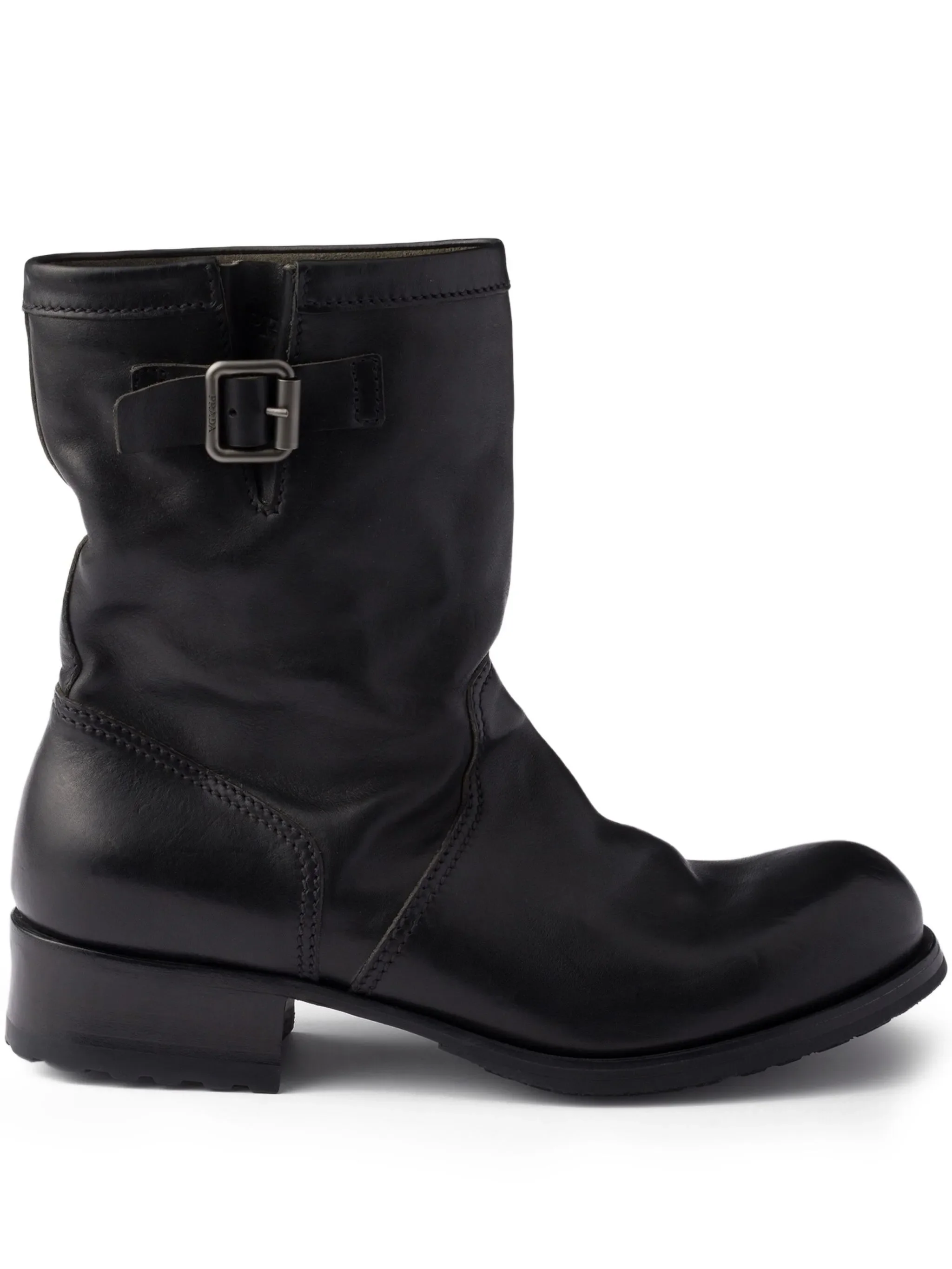 leather mid-calf boots