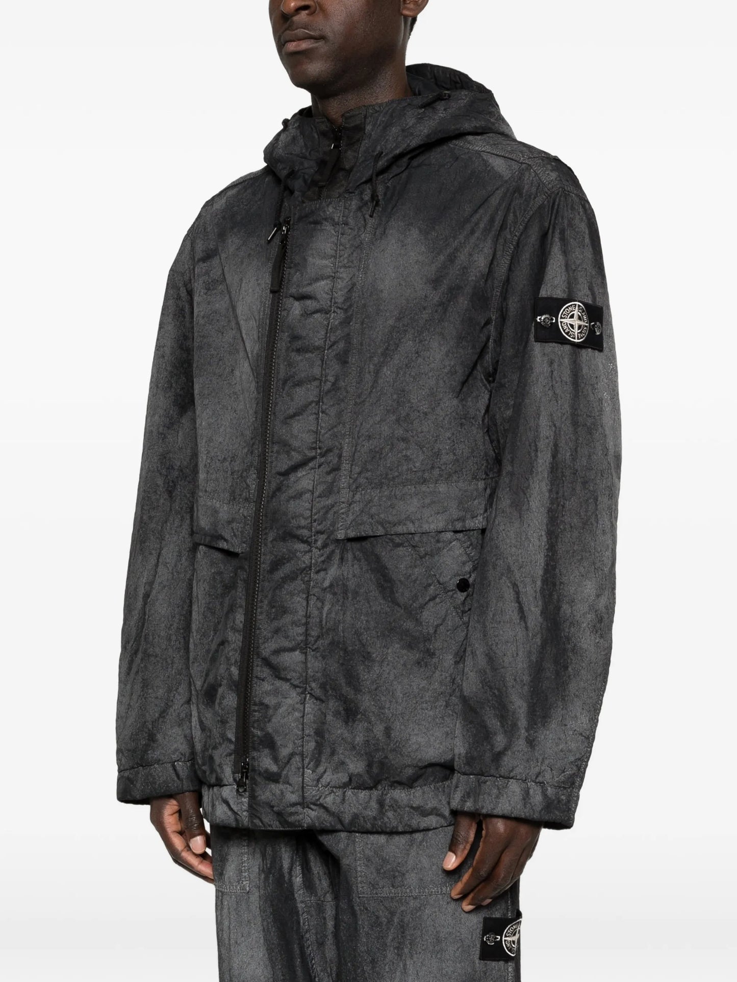 hooded zip coat