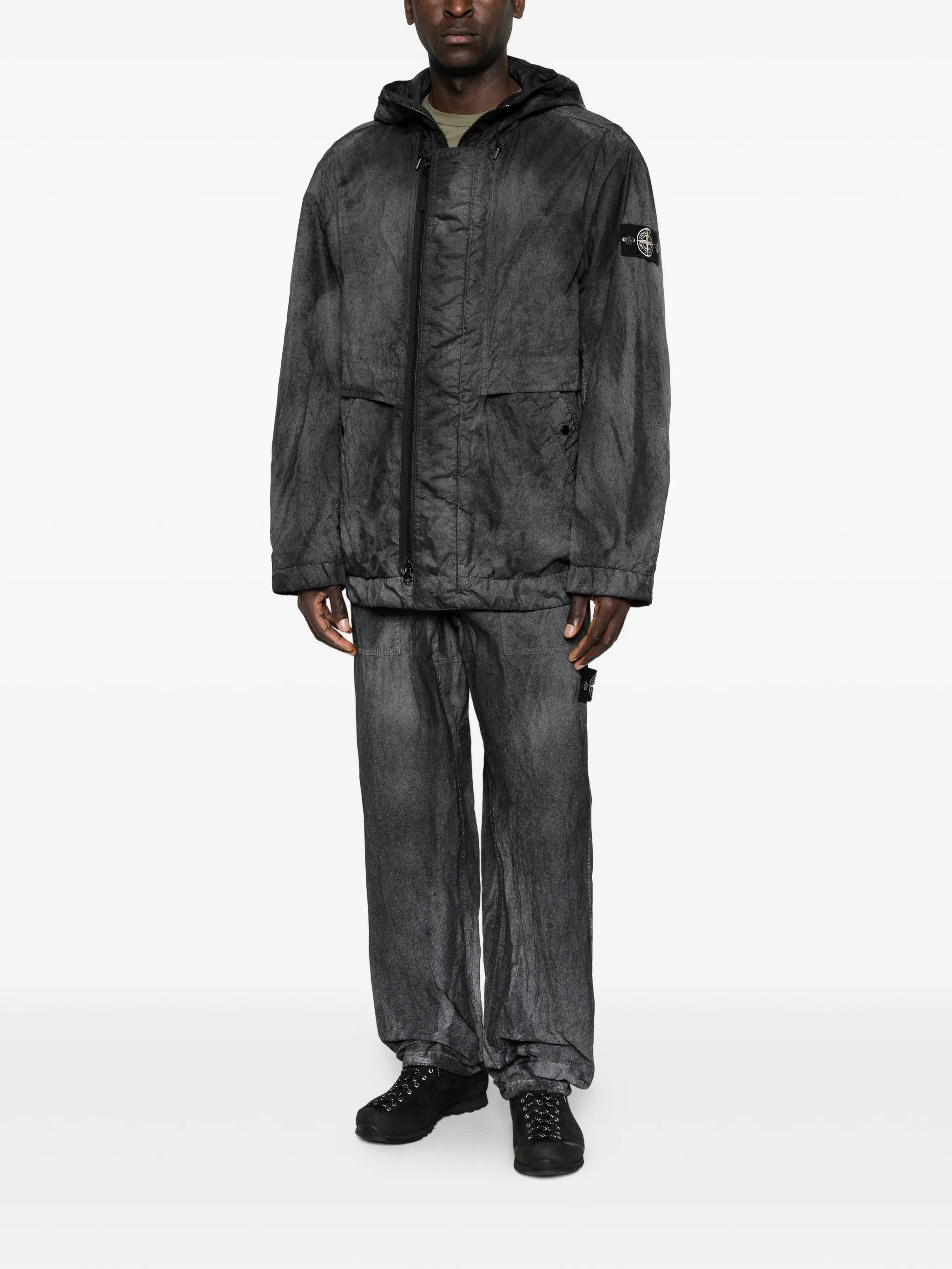 hooded zip coat