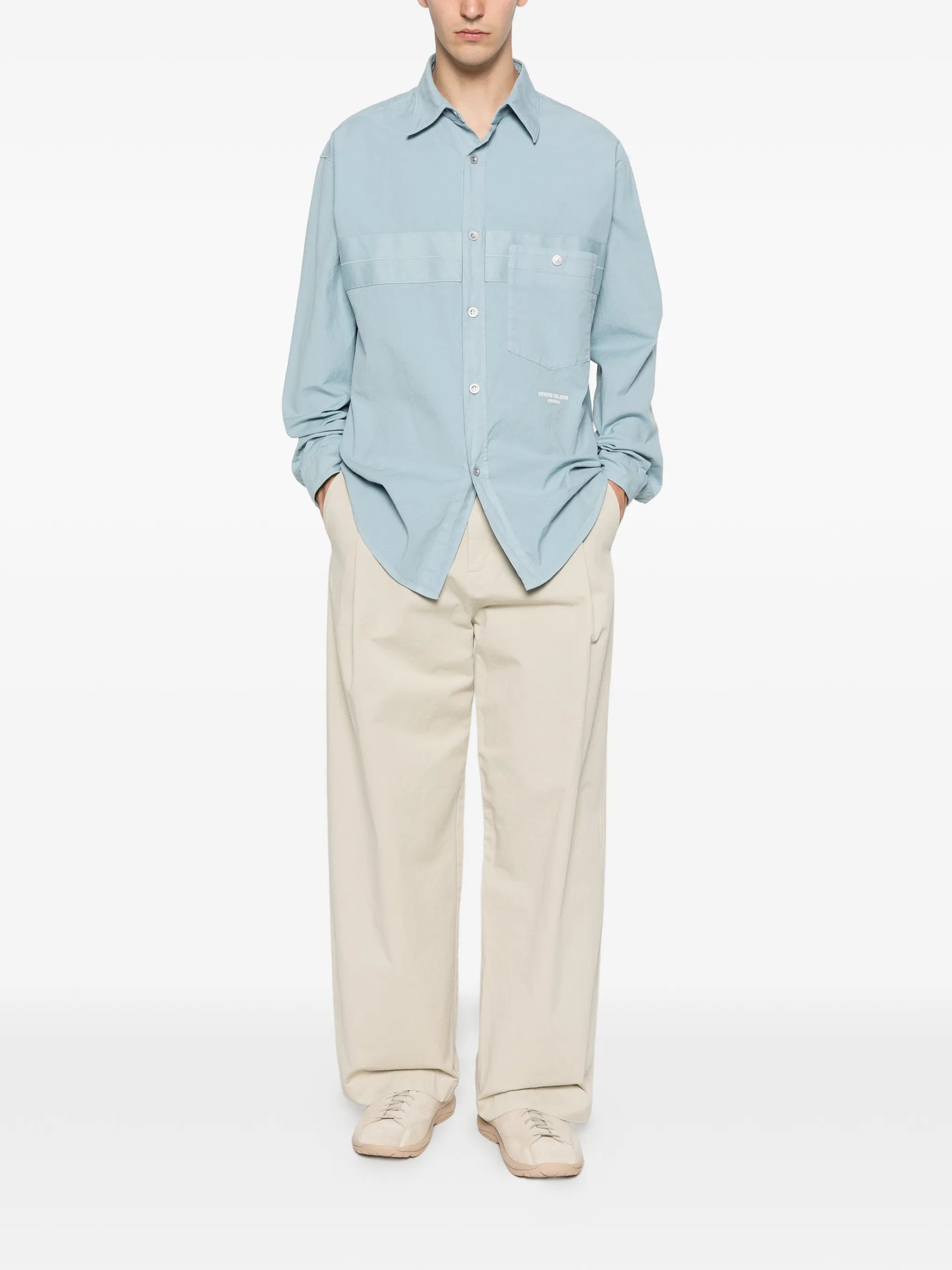 logo-embroidered shirt