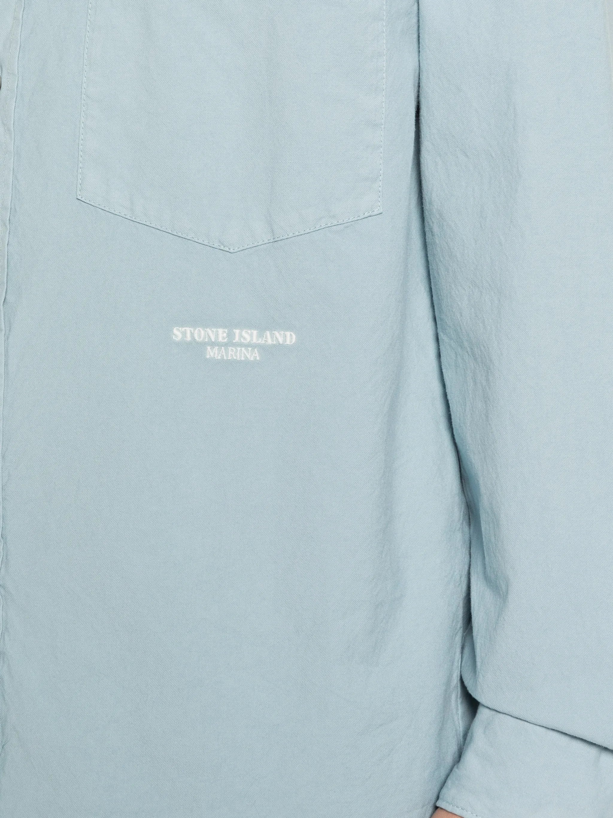 logo-embroidered shirt