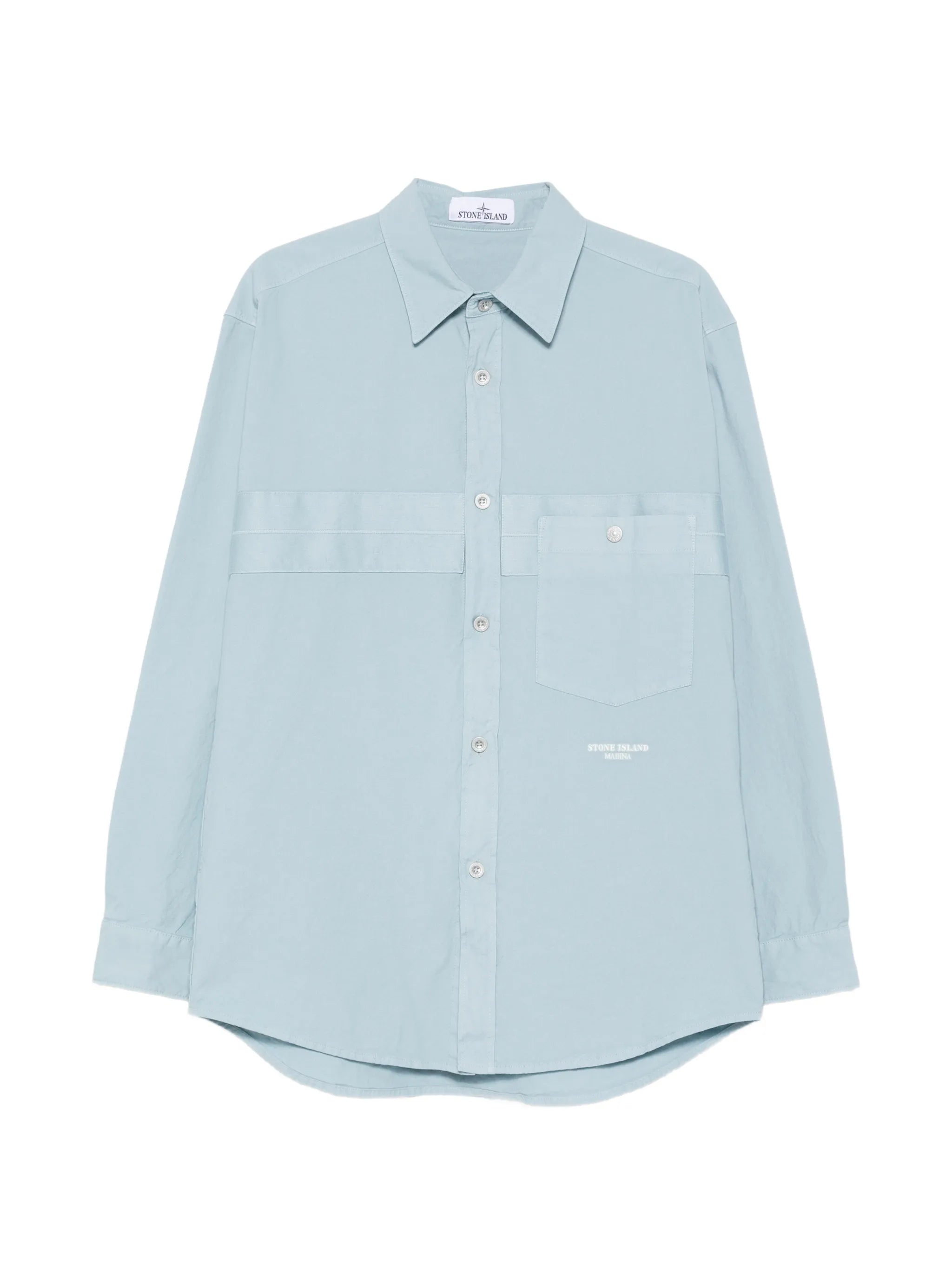 logo-embroidered shirt