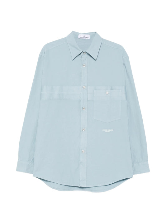 logo-embroidered shirt