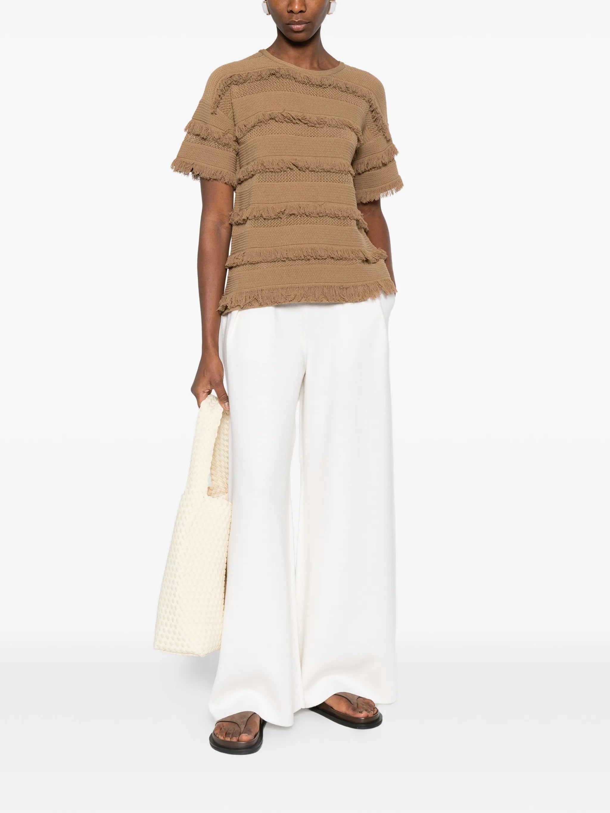 fringe-details T-shirt