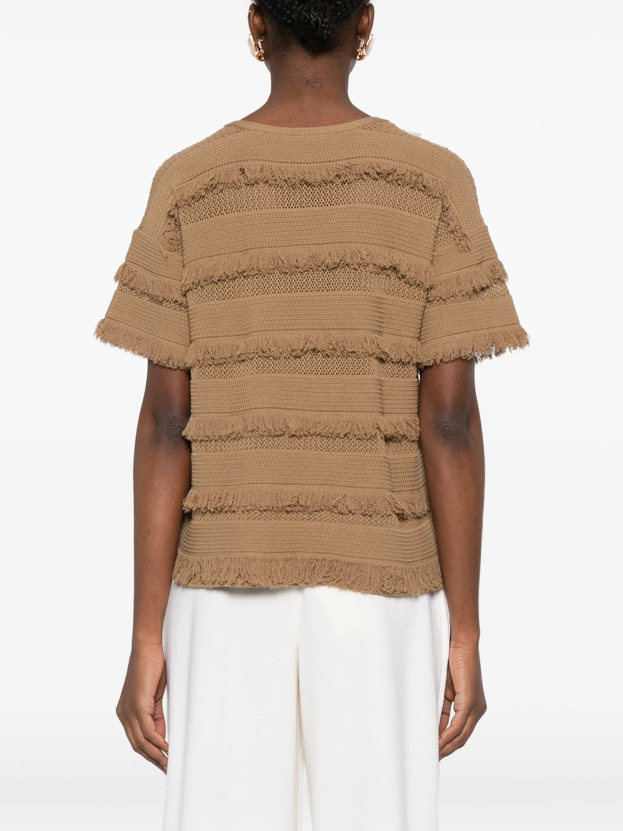fringe-details T-shirt