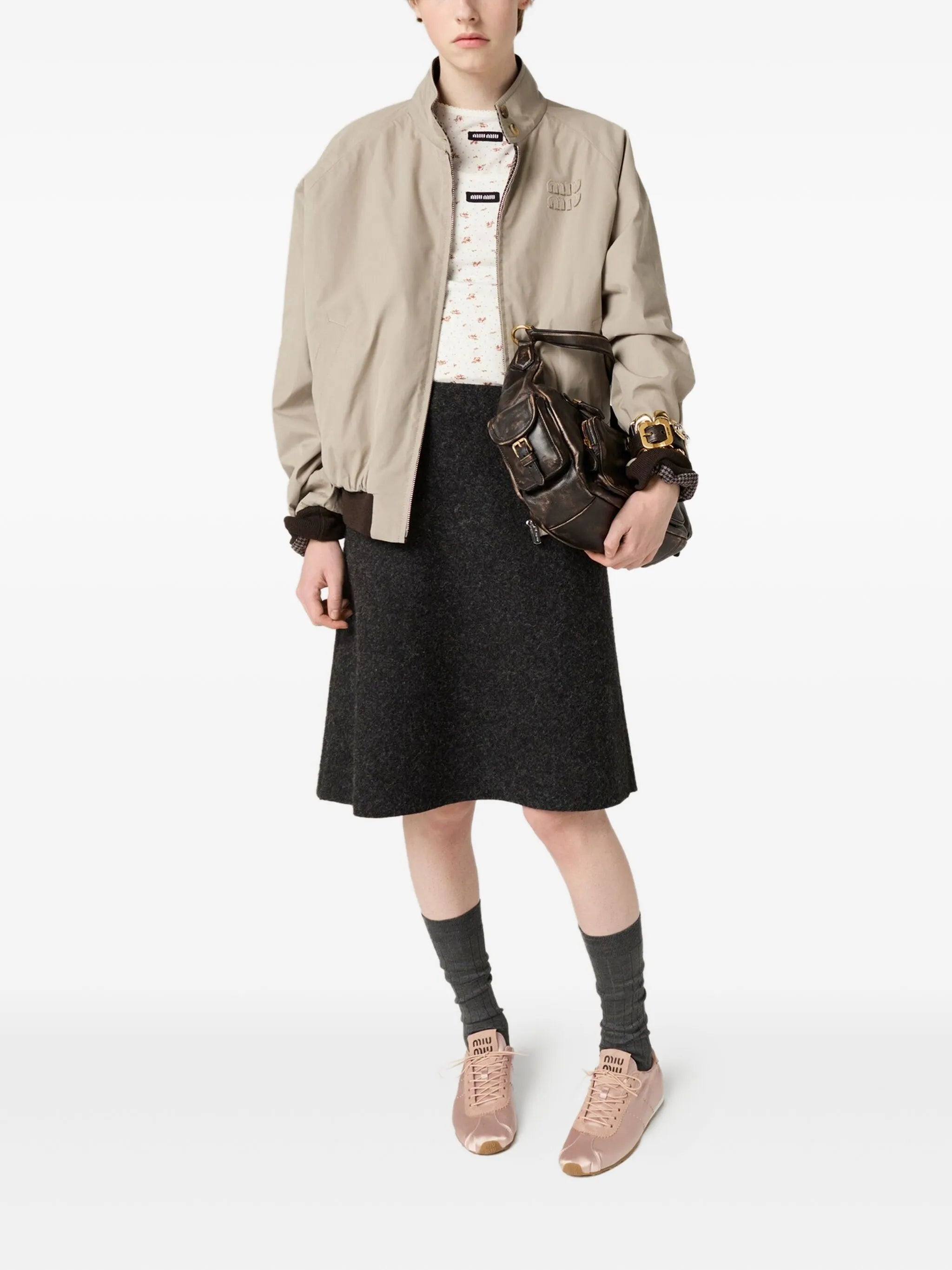 Plume satin sneakers