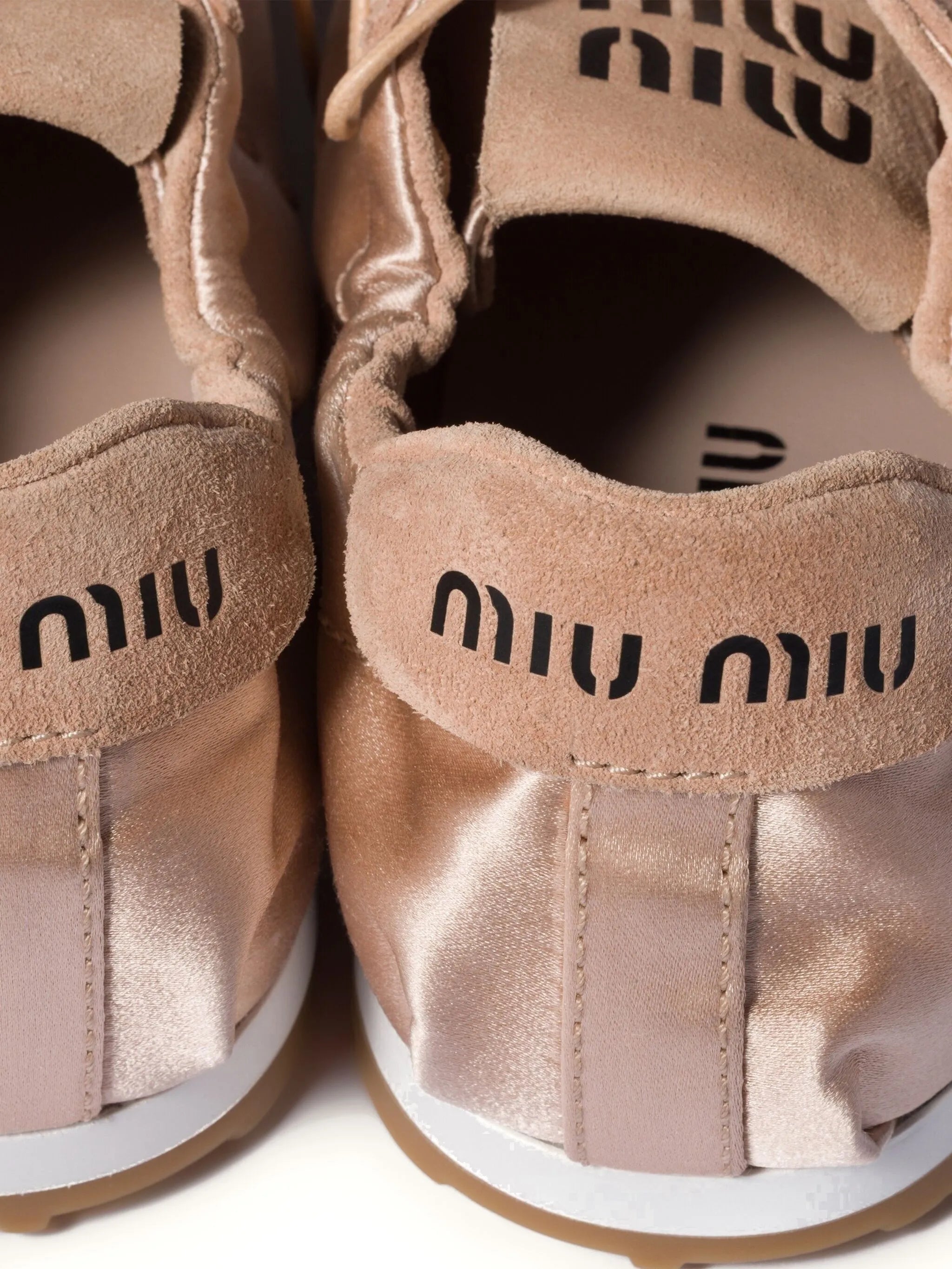 Plume suede-trimmed sneakers