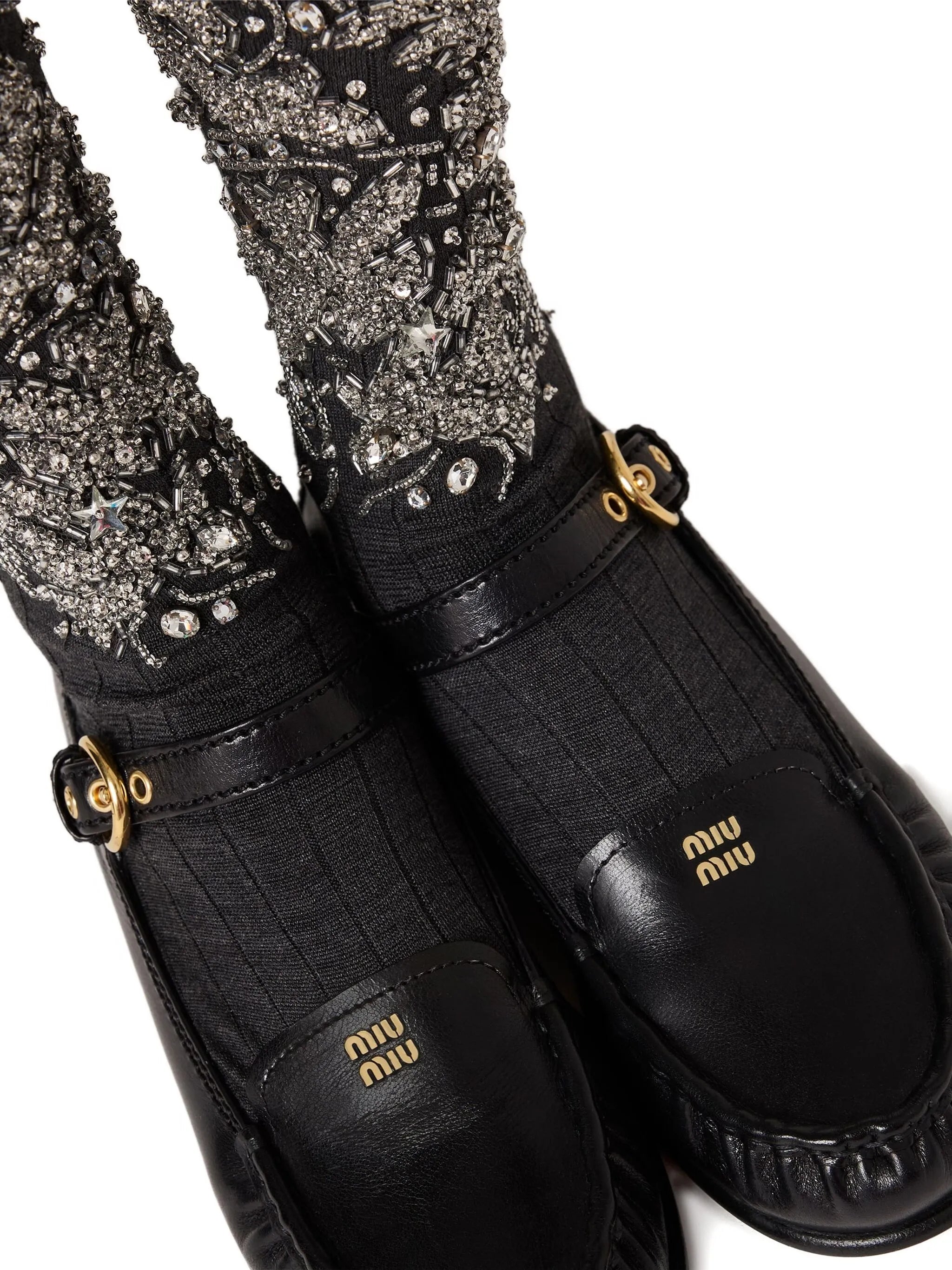 strap-detail loafers