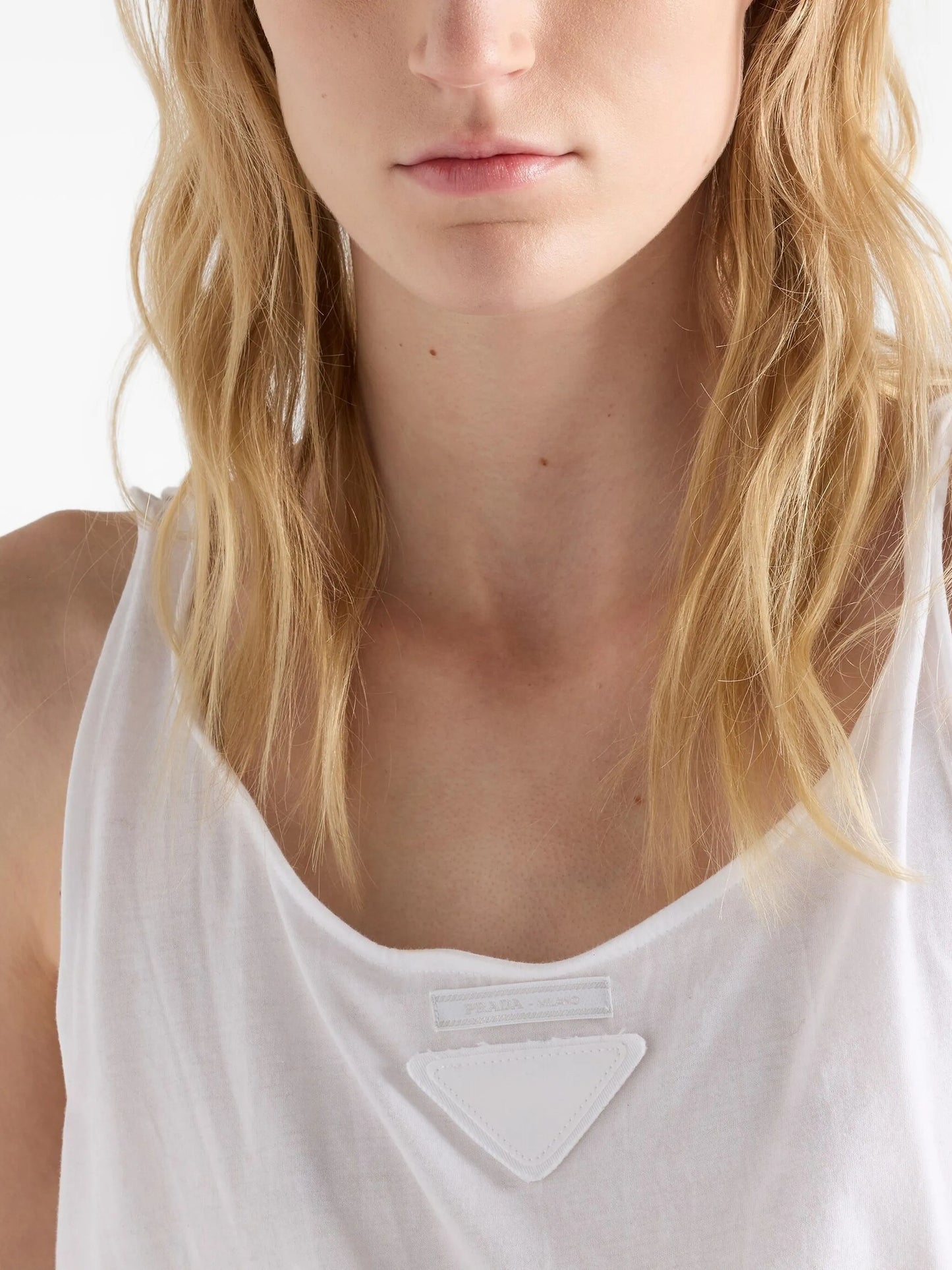 logo-patch tank top