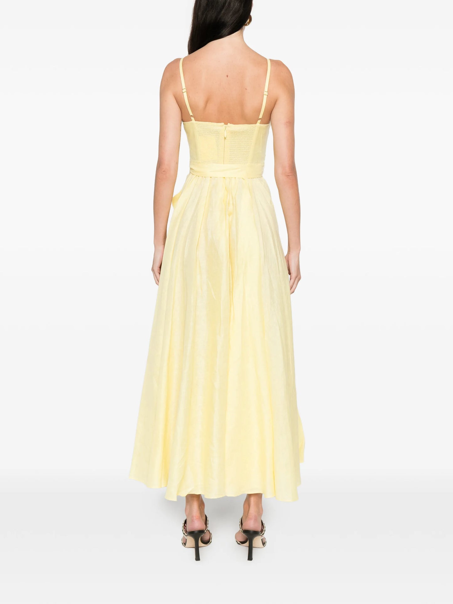 tie-waist midi dress
