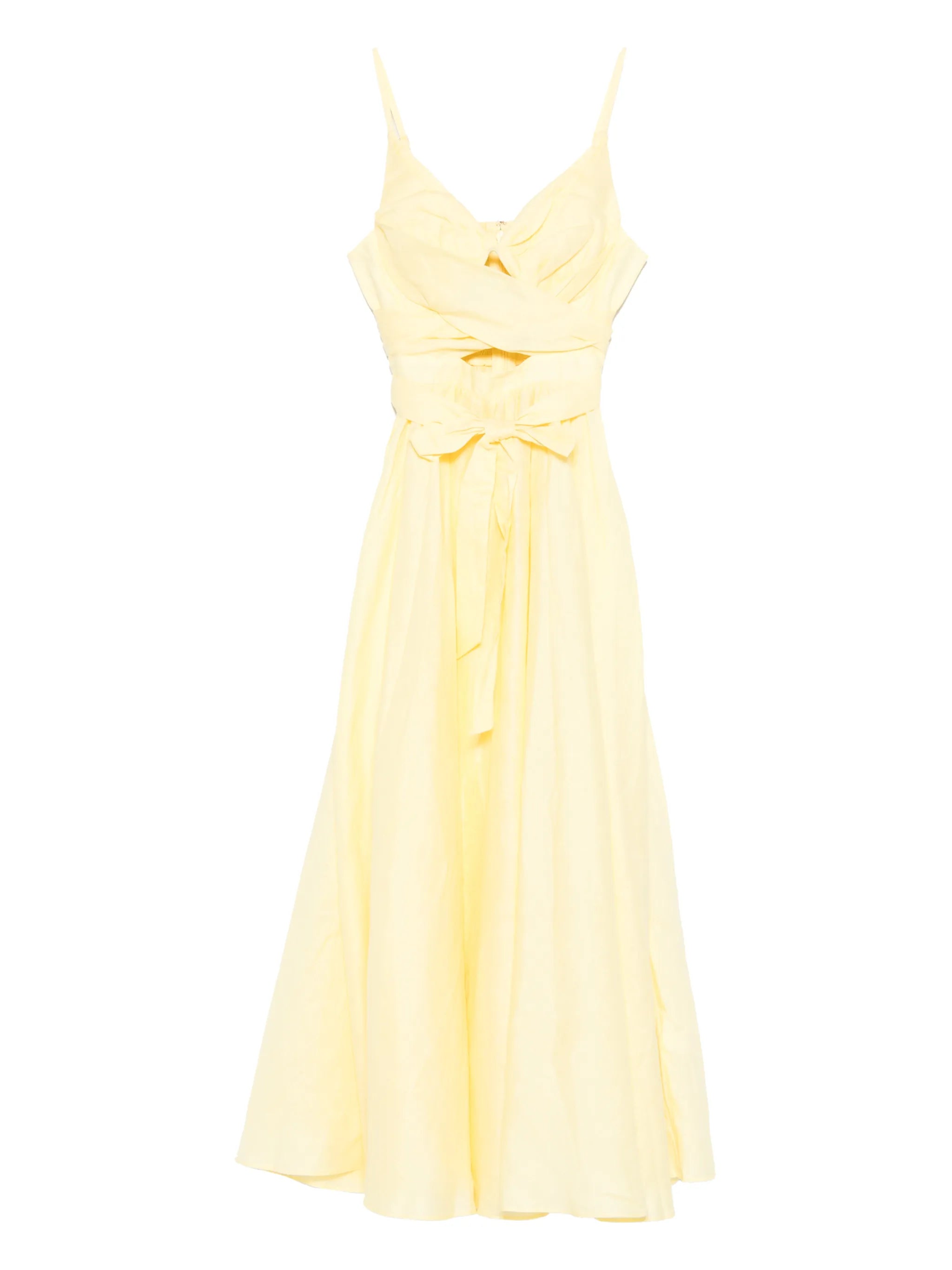 tie-waist midi dress