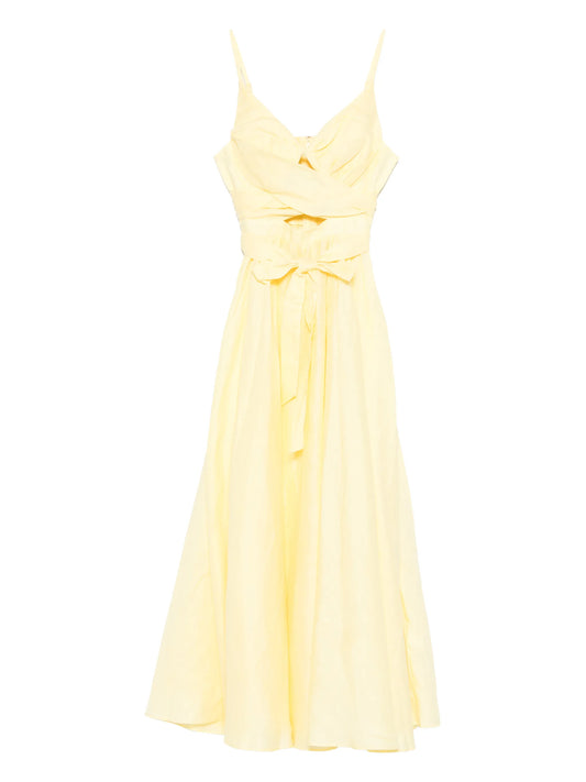 tie-waist midi dress