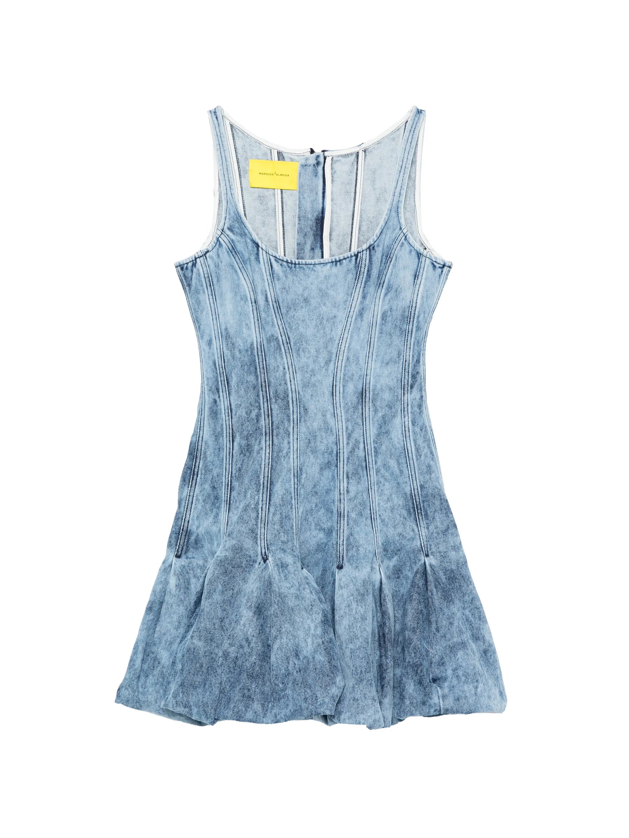 acid wash pleated dress