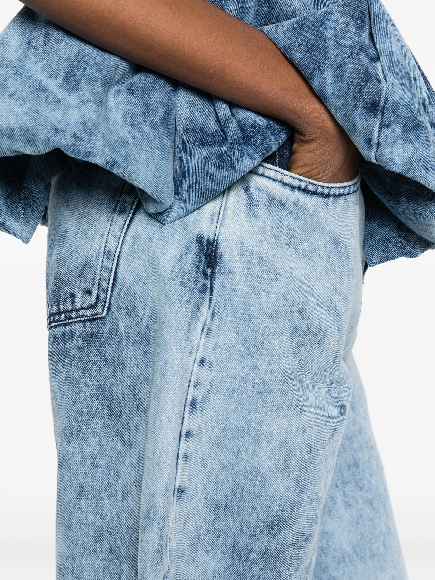 frayed acid wash jeans