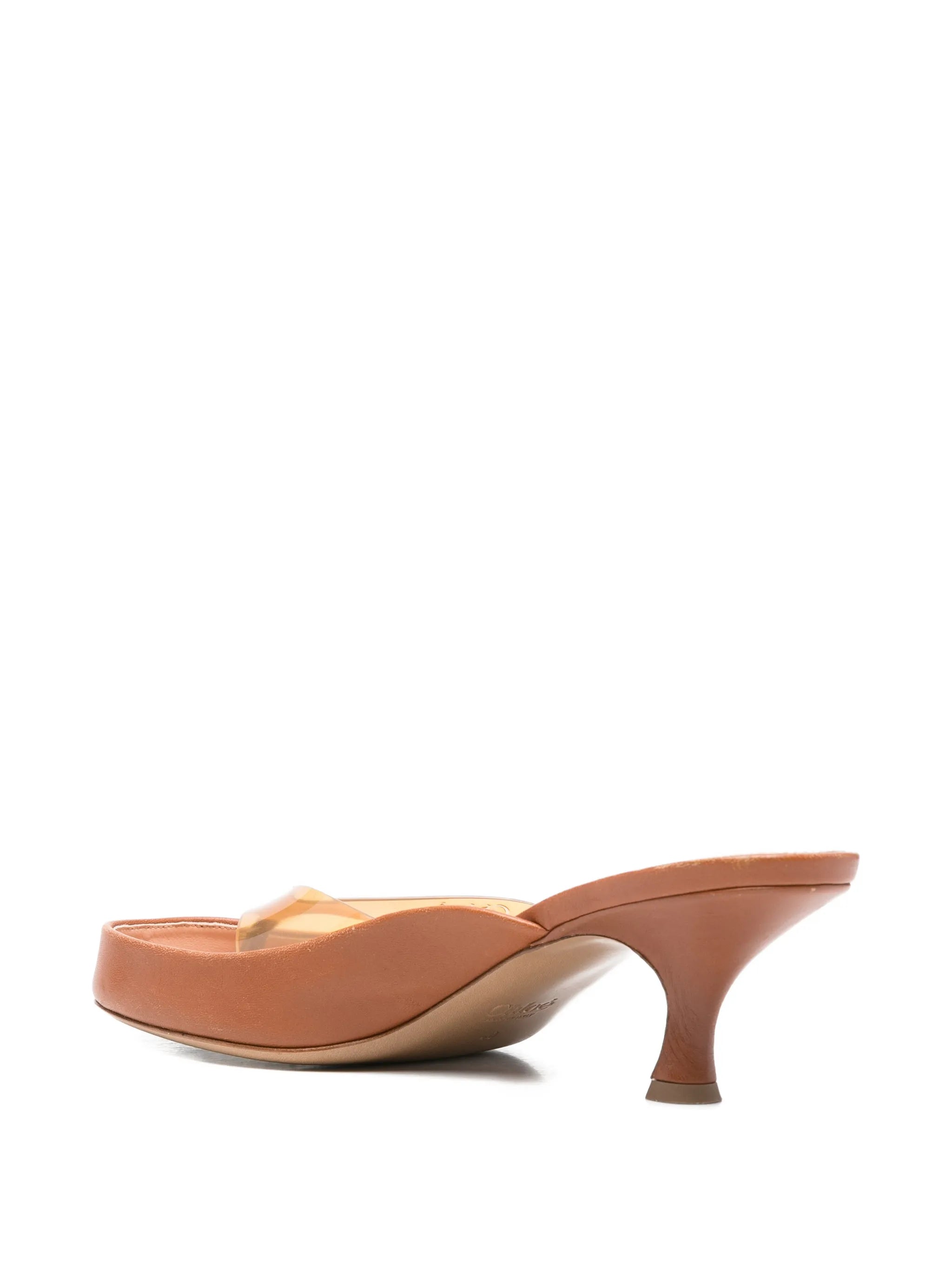 transparent-strap heeled sandals