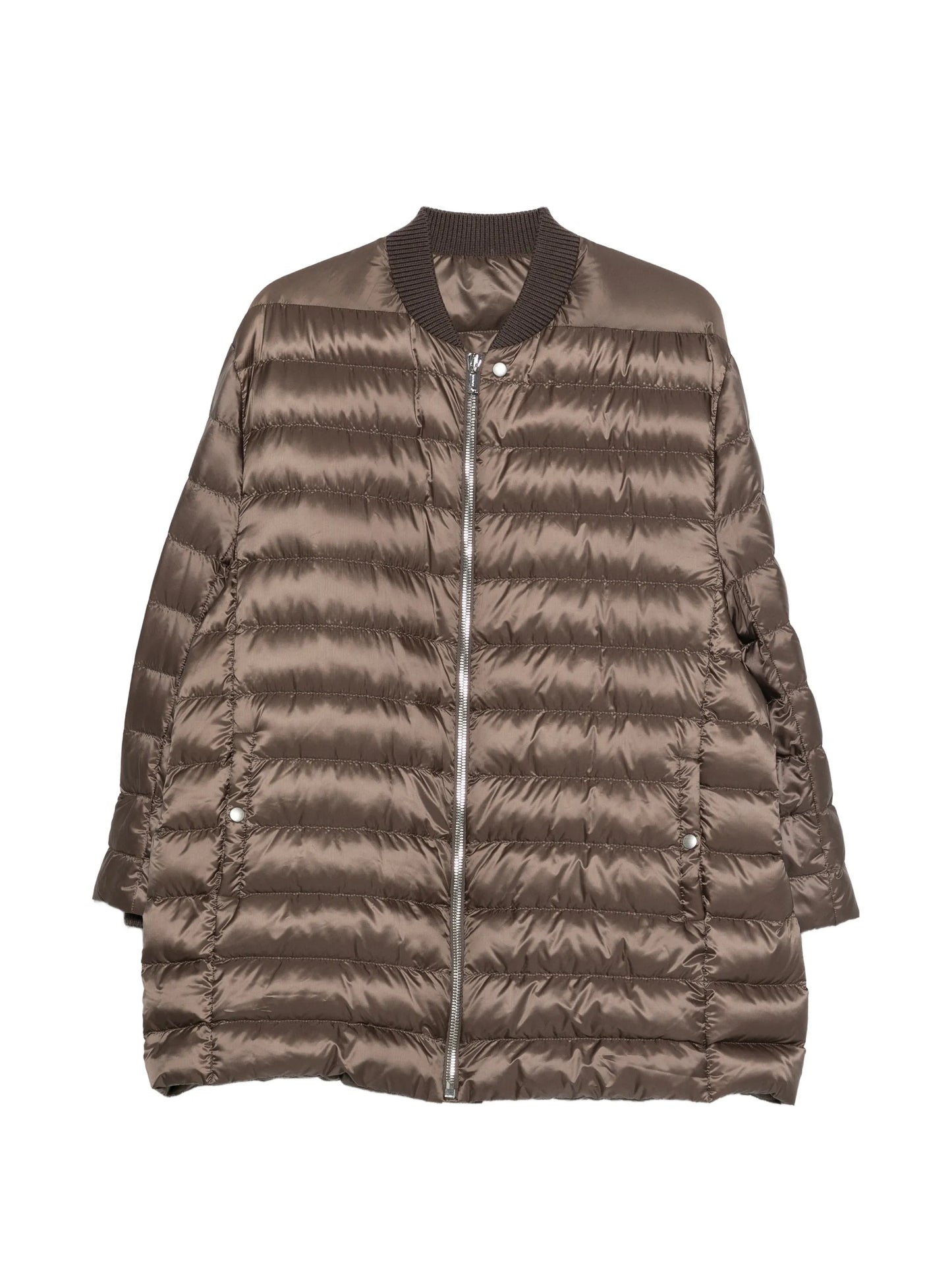 zip-fastening padded jacket