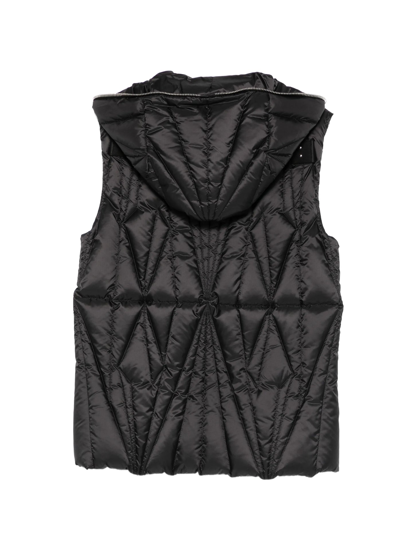 hooded diamond quilted vest