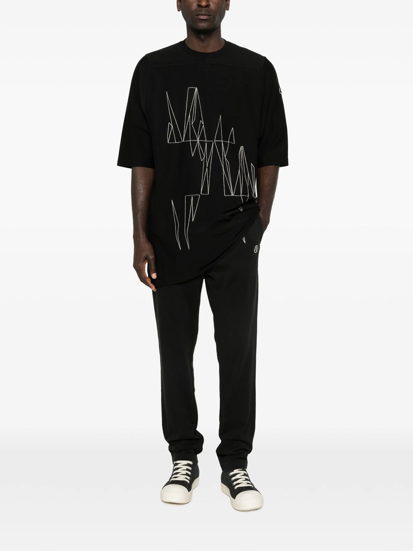 embroidered skinny track pants