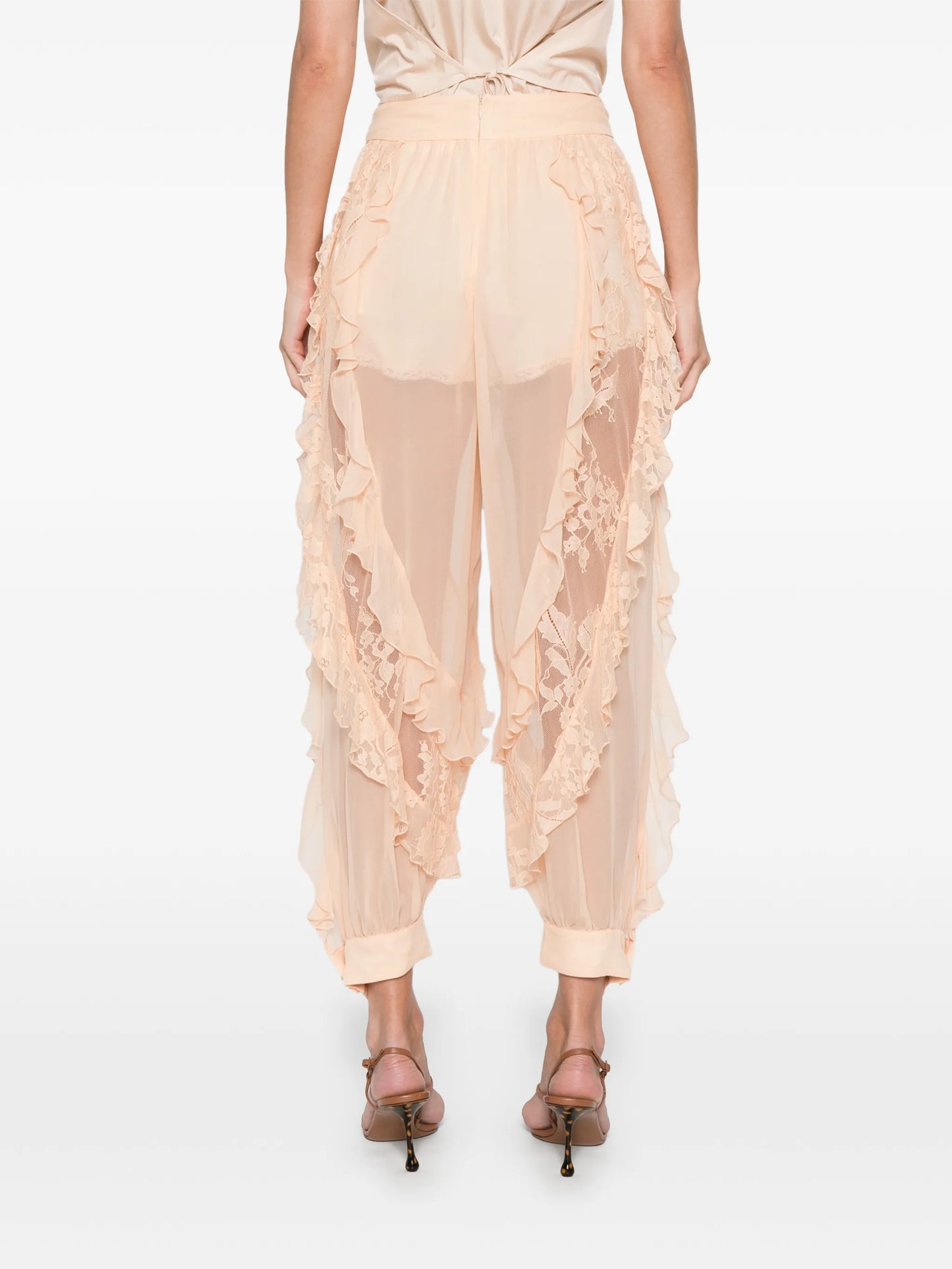 Rebellion ruffled lace trousers