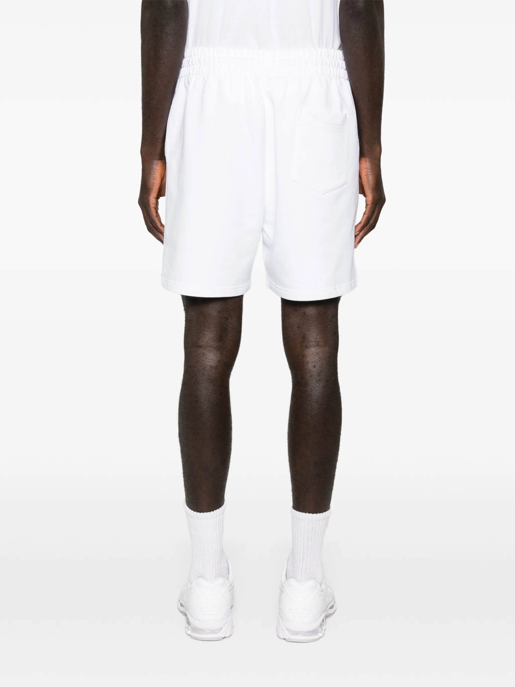 drawstring graphic track shorts