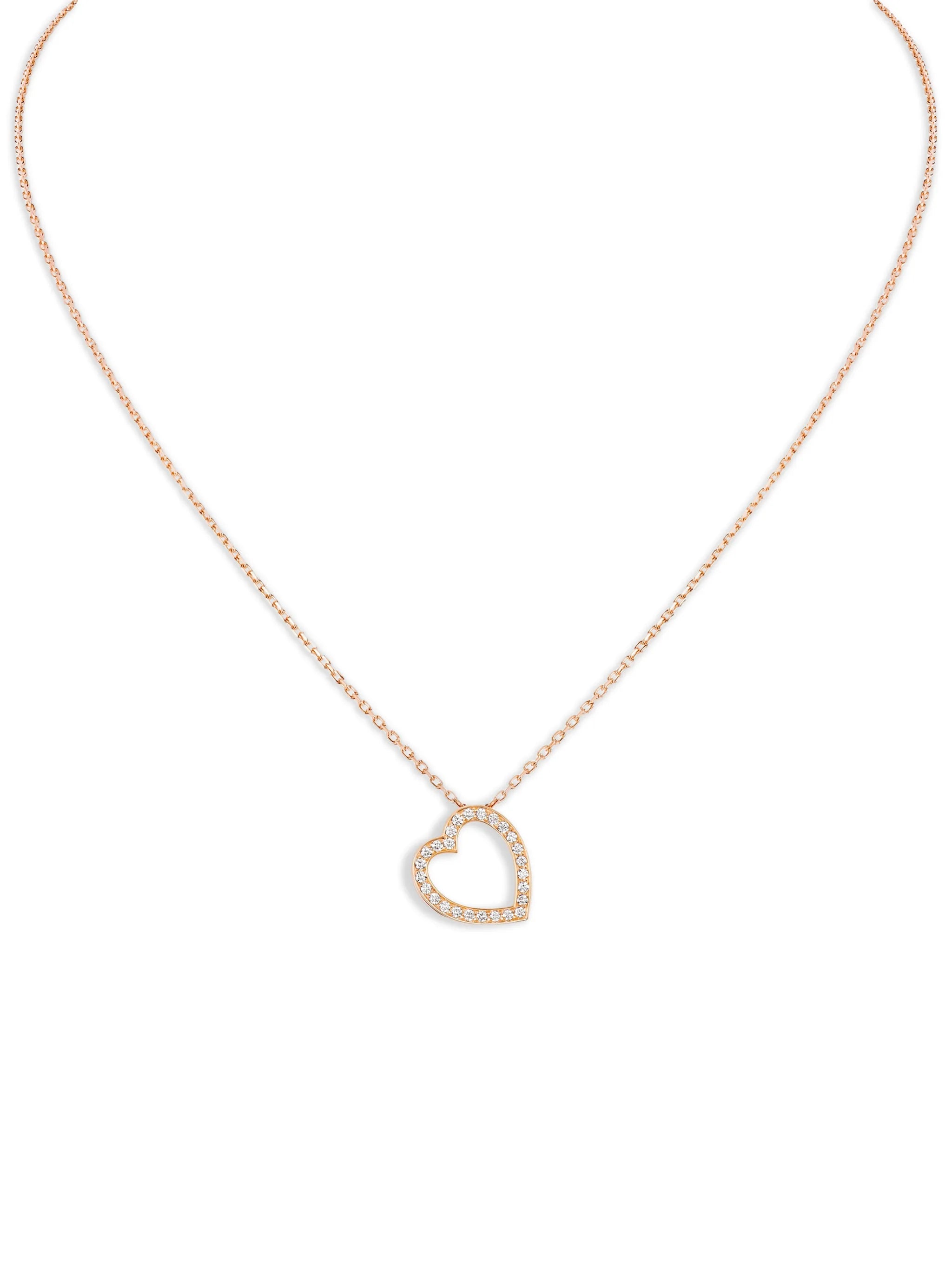 Antifer diamond heart pendant necklace