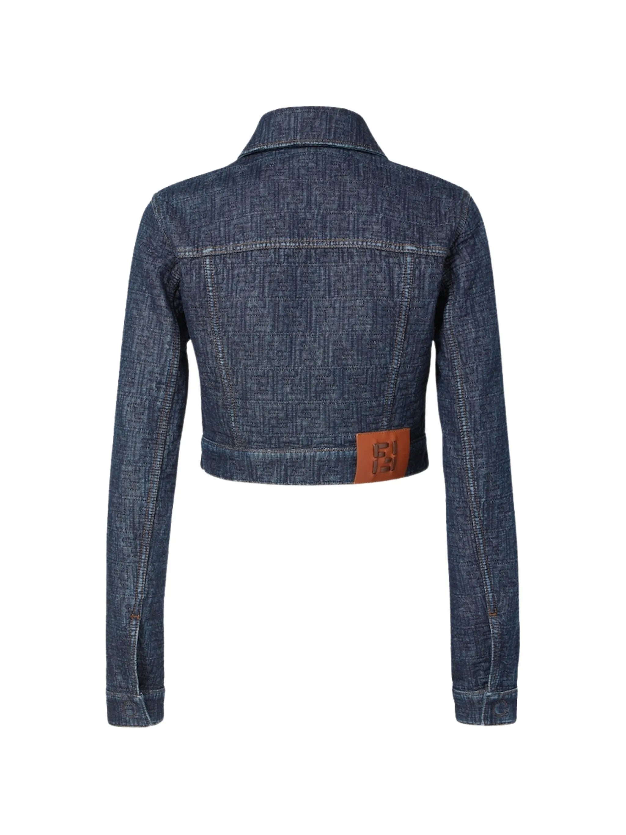 logo-motif cropped jacket