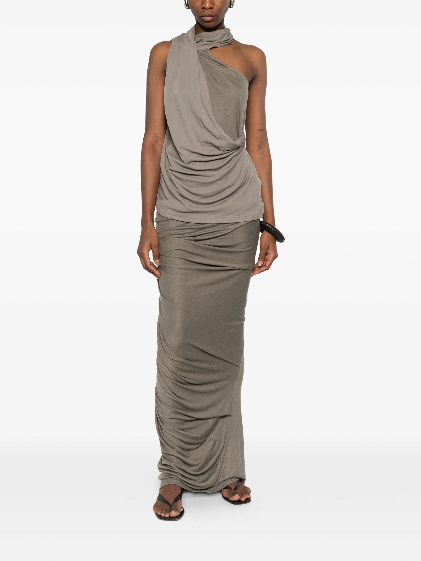 Dia draped-design maxi skirt
