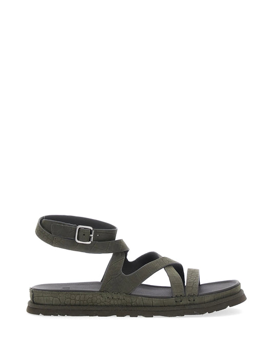 Golden Gaze croc-effect buckled sandals