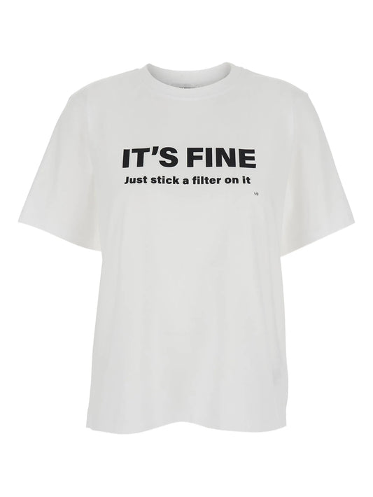 slogan-print T-shirt