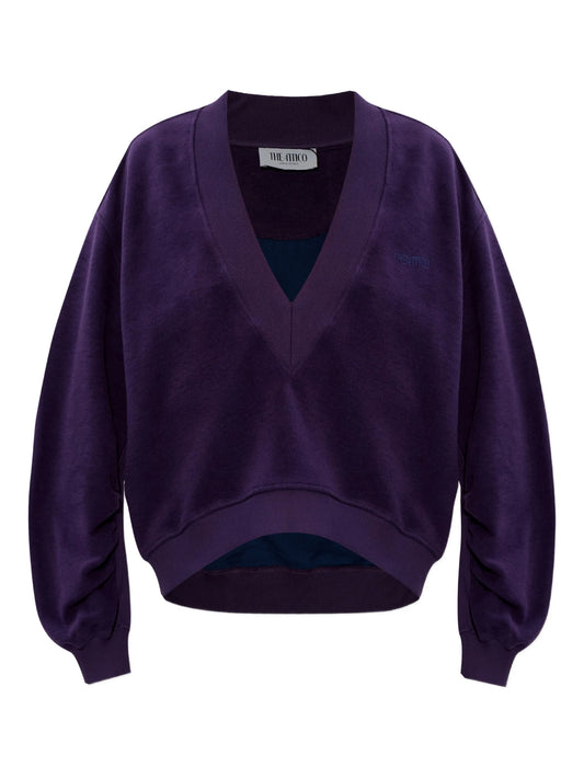 V-neck logo sweatshirt