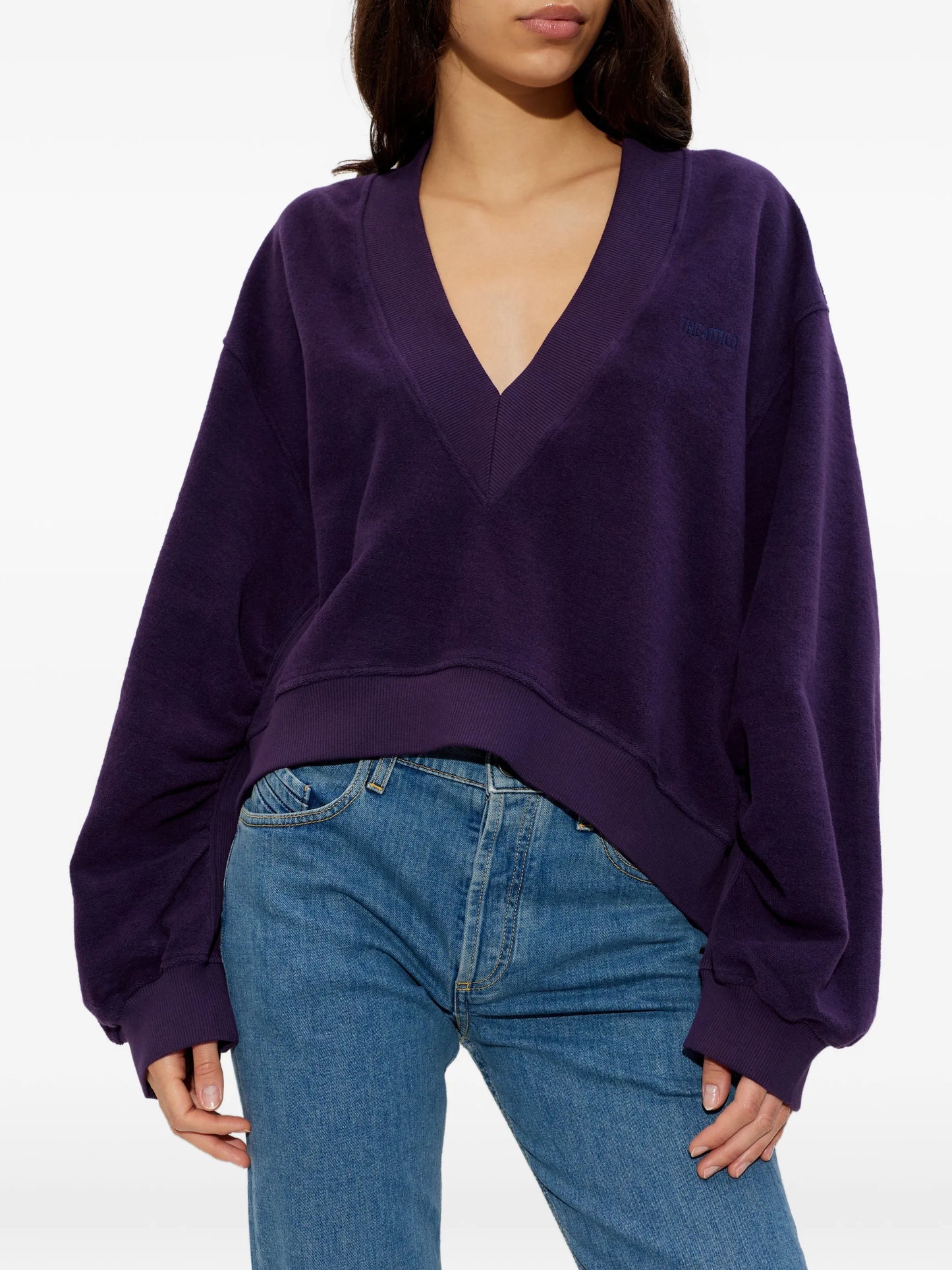 V-neck logo sweatshirt