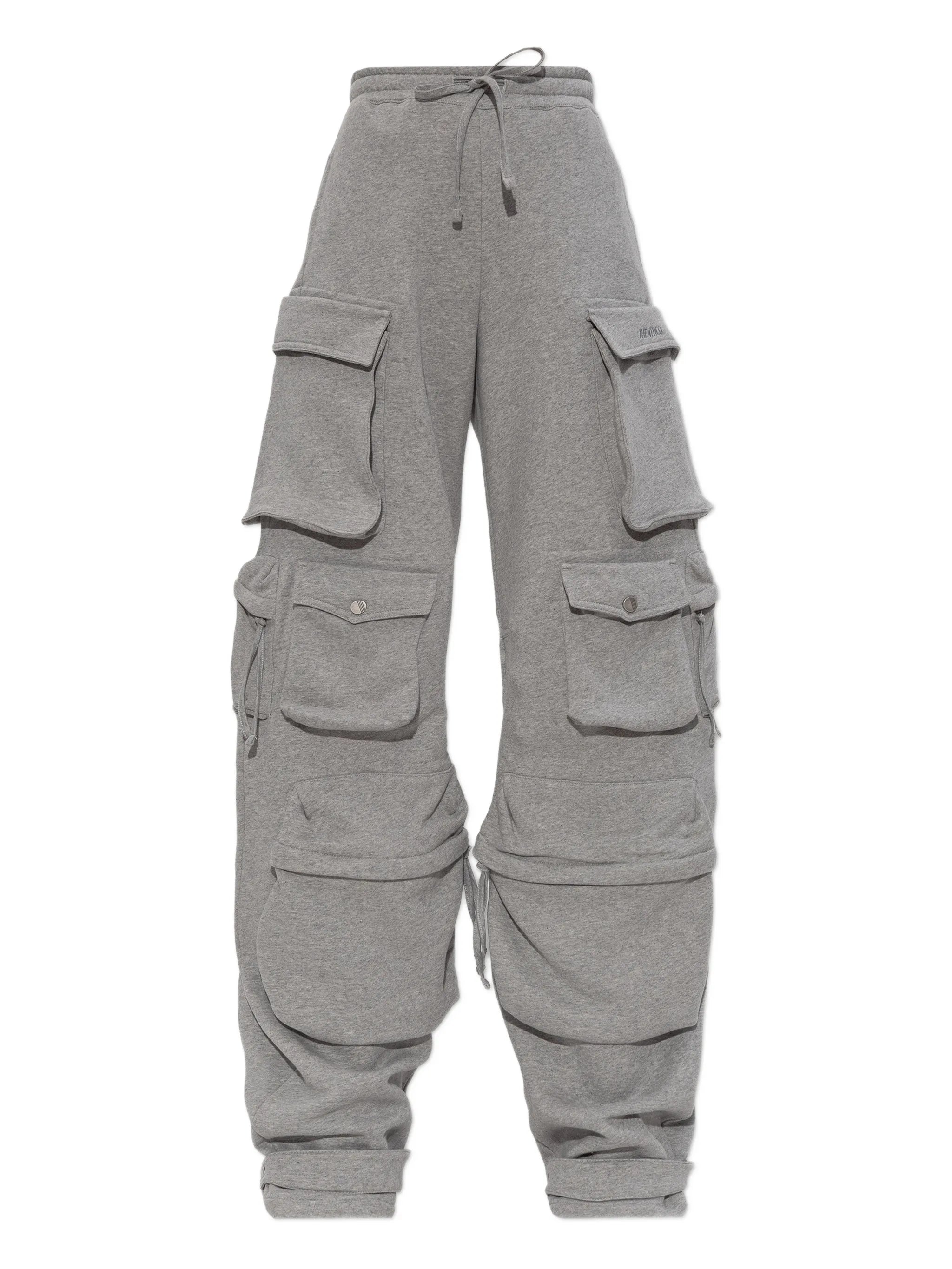 drawstring cargo track pants