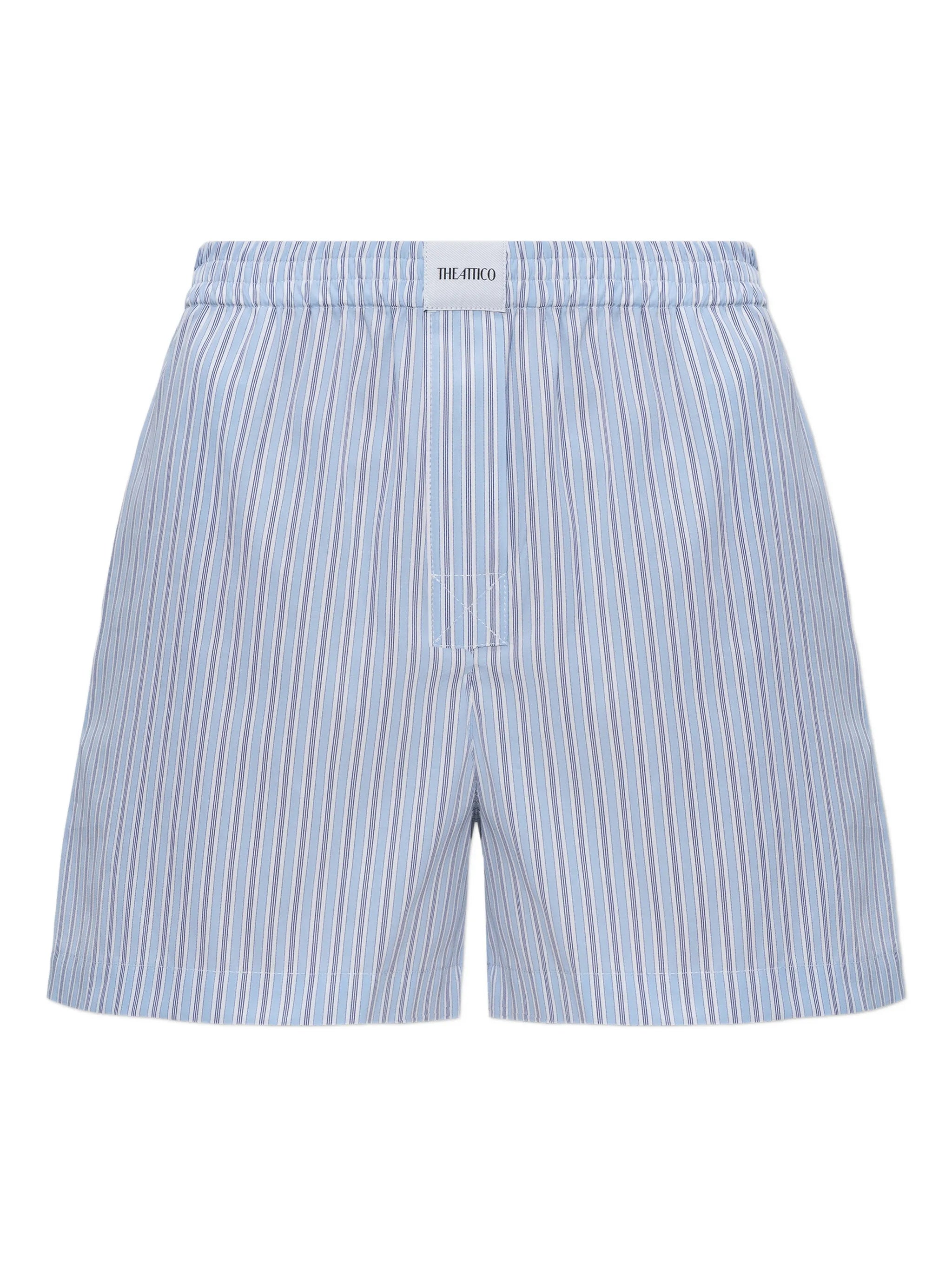 striped boxer-inspired shorts