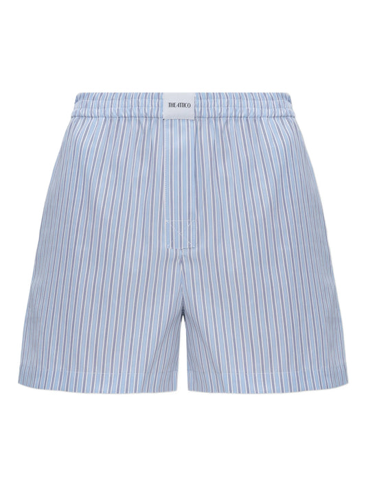 striped boxer-inspired shorts