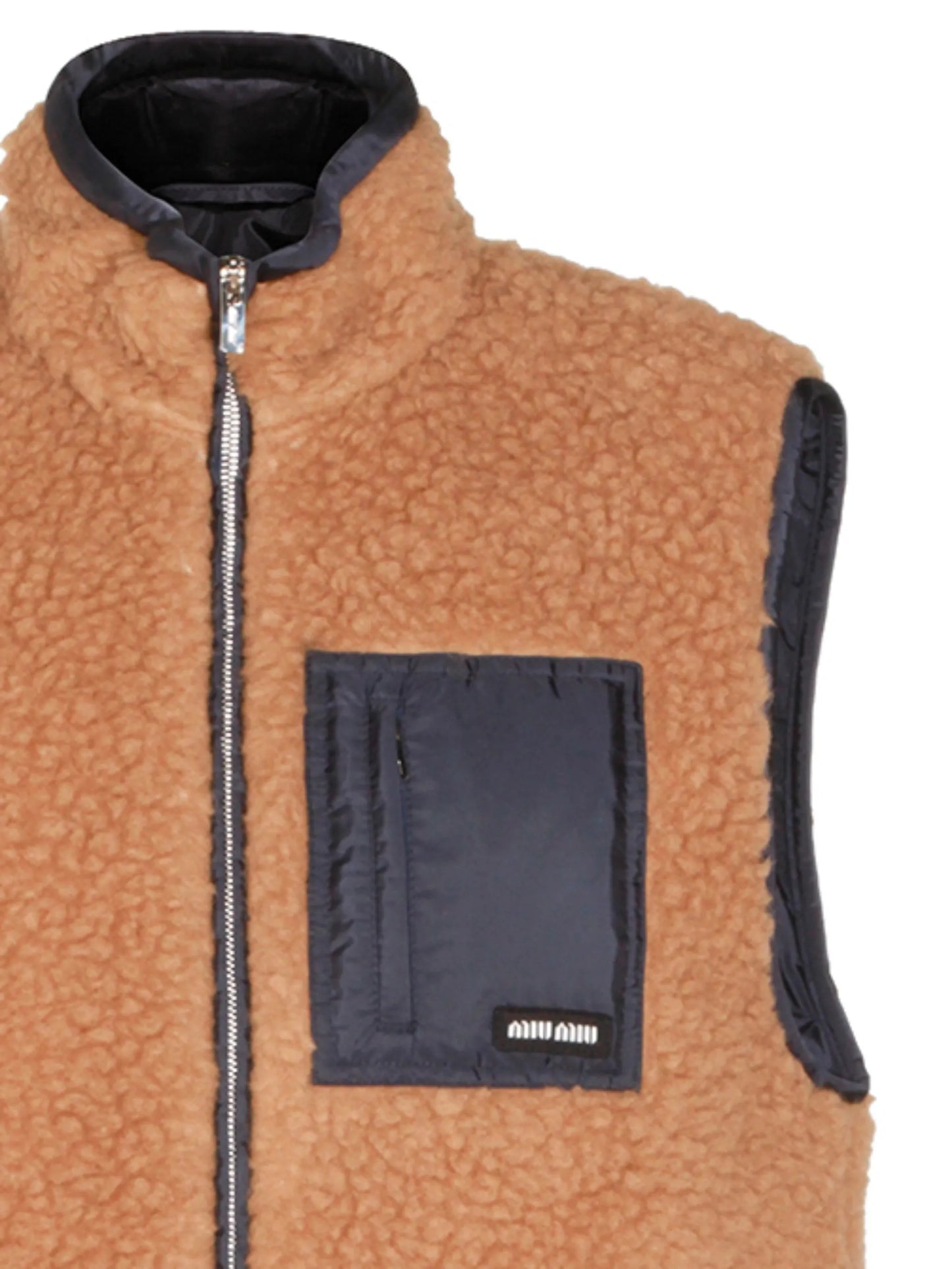 Teddy zip pocket gilet