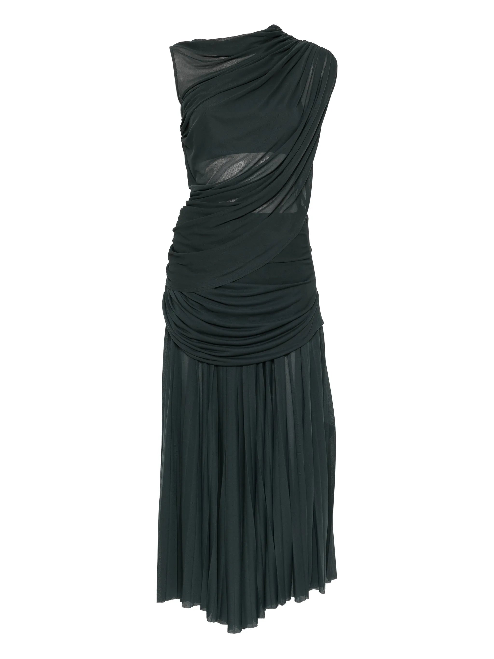 draped cutout maxi dress