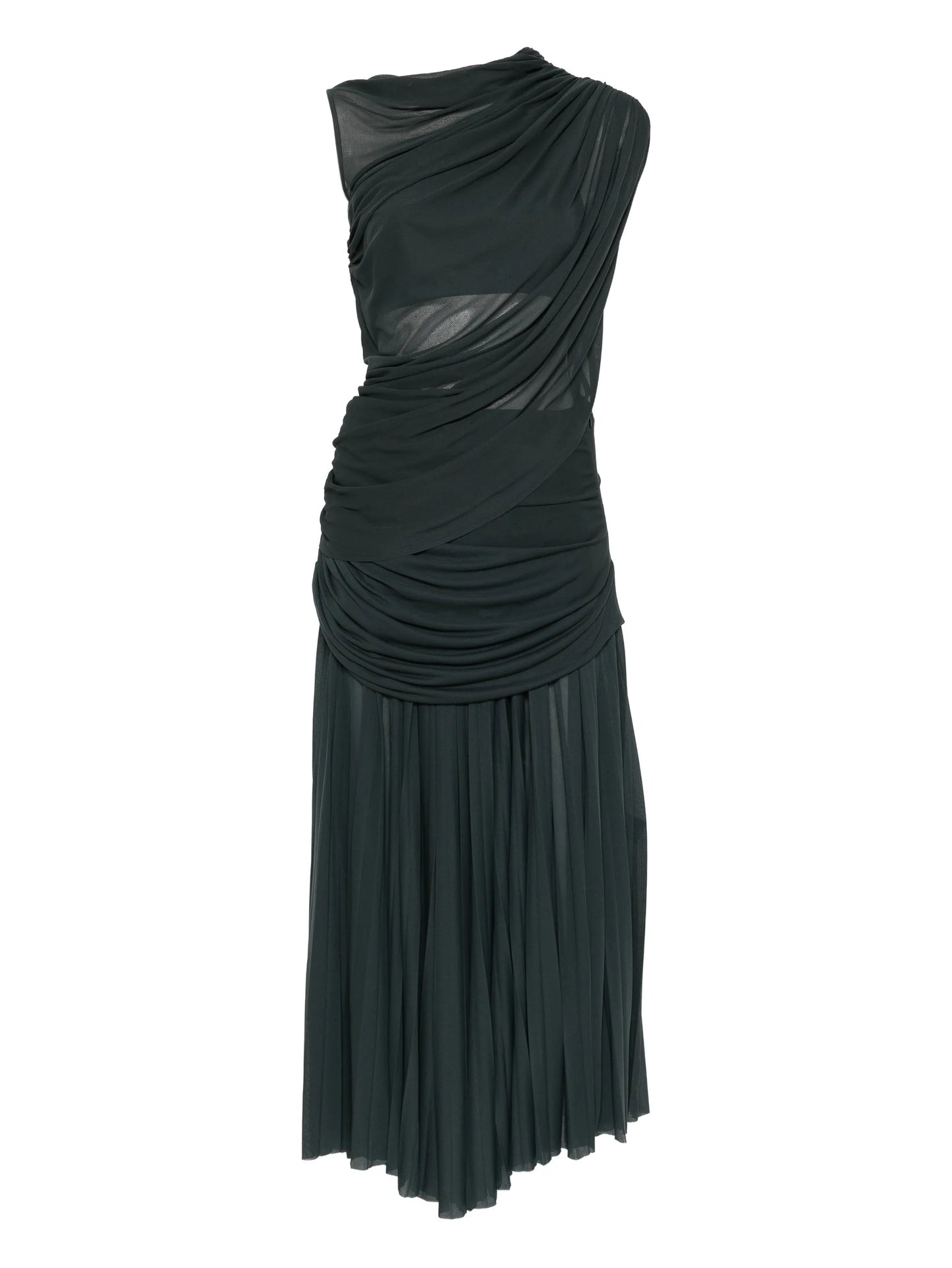 draped cutout maxi dress