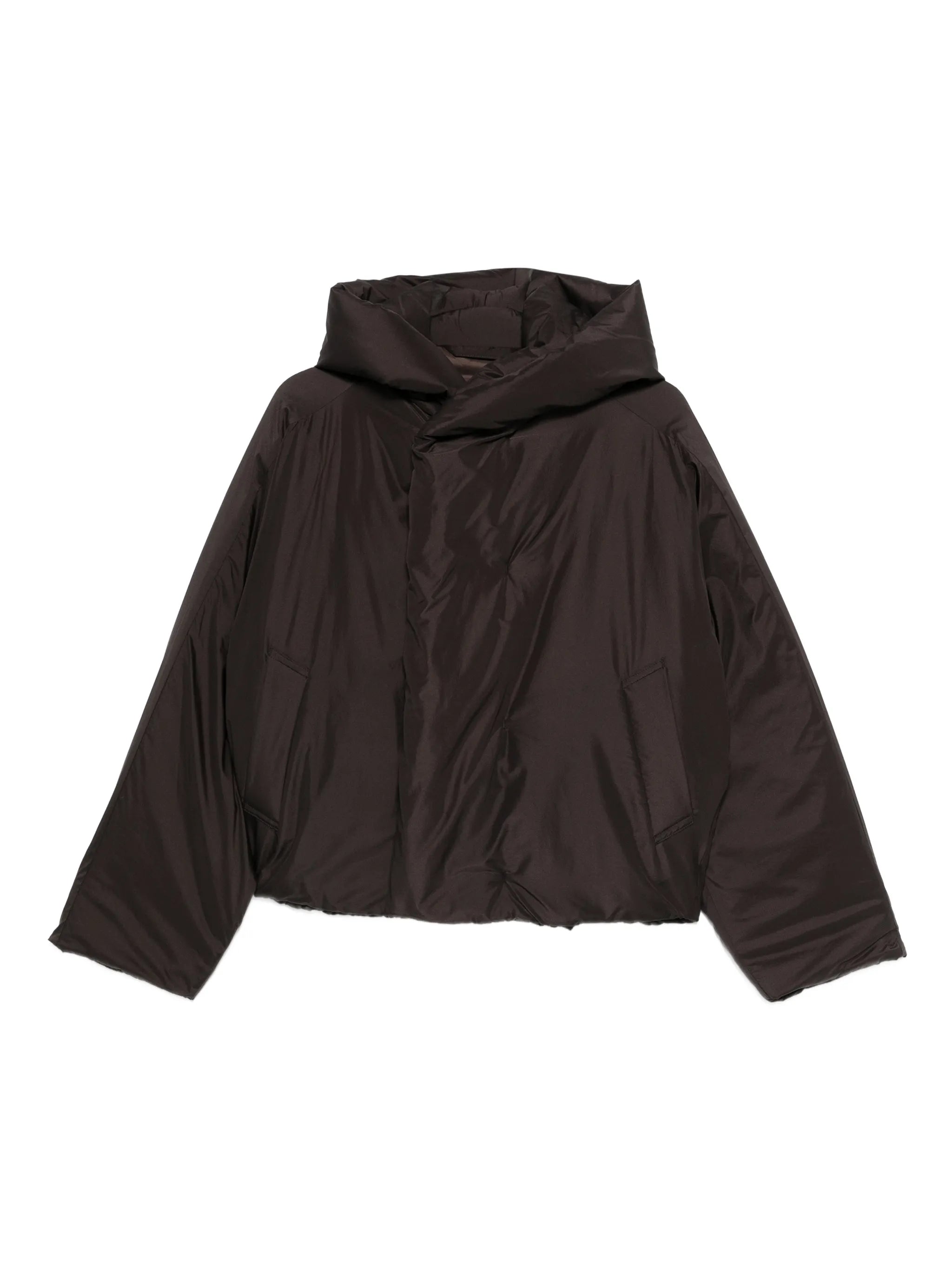 Duvet hooded coat