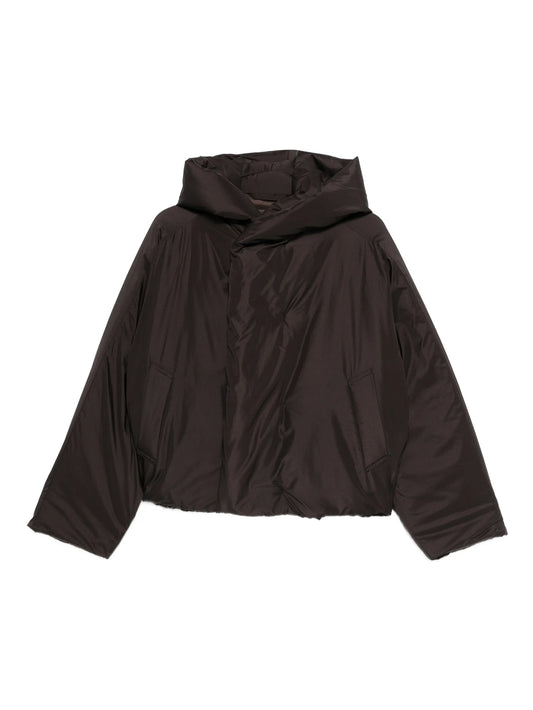 Duvet hooded coat