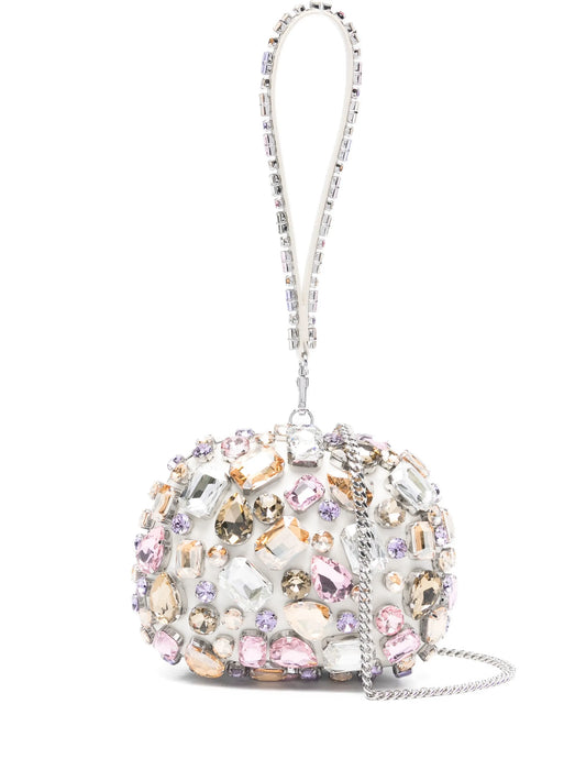 crystal-embellished mini clutch bag