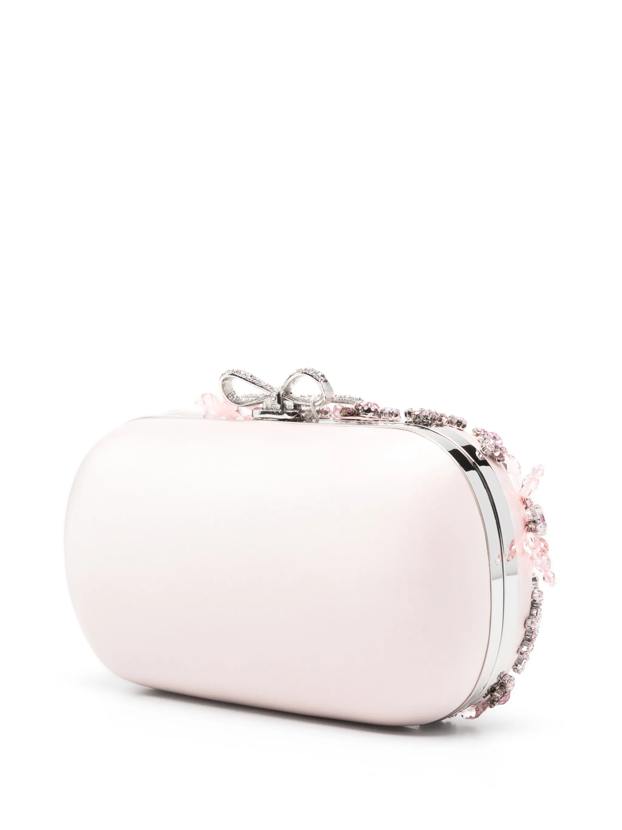 floral-embellished clutch bag