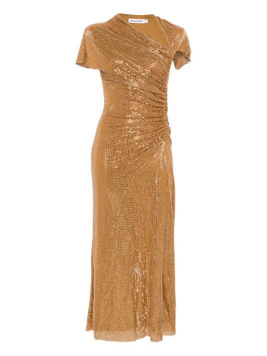 rhinestoned-embellished midi dress