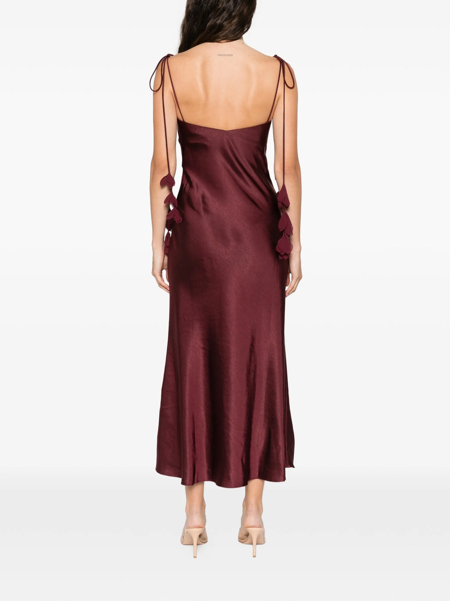 tie-strap midi dress